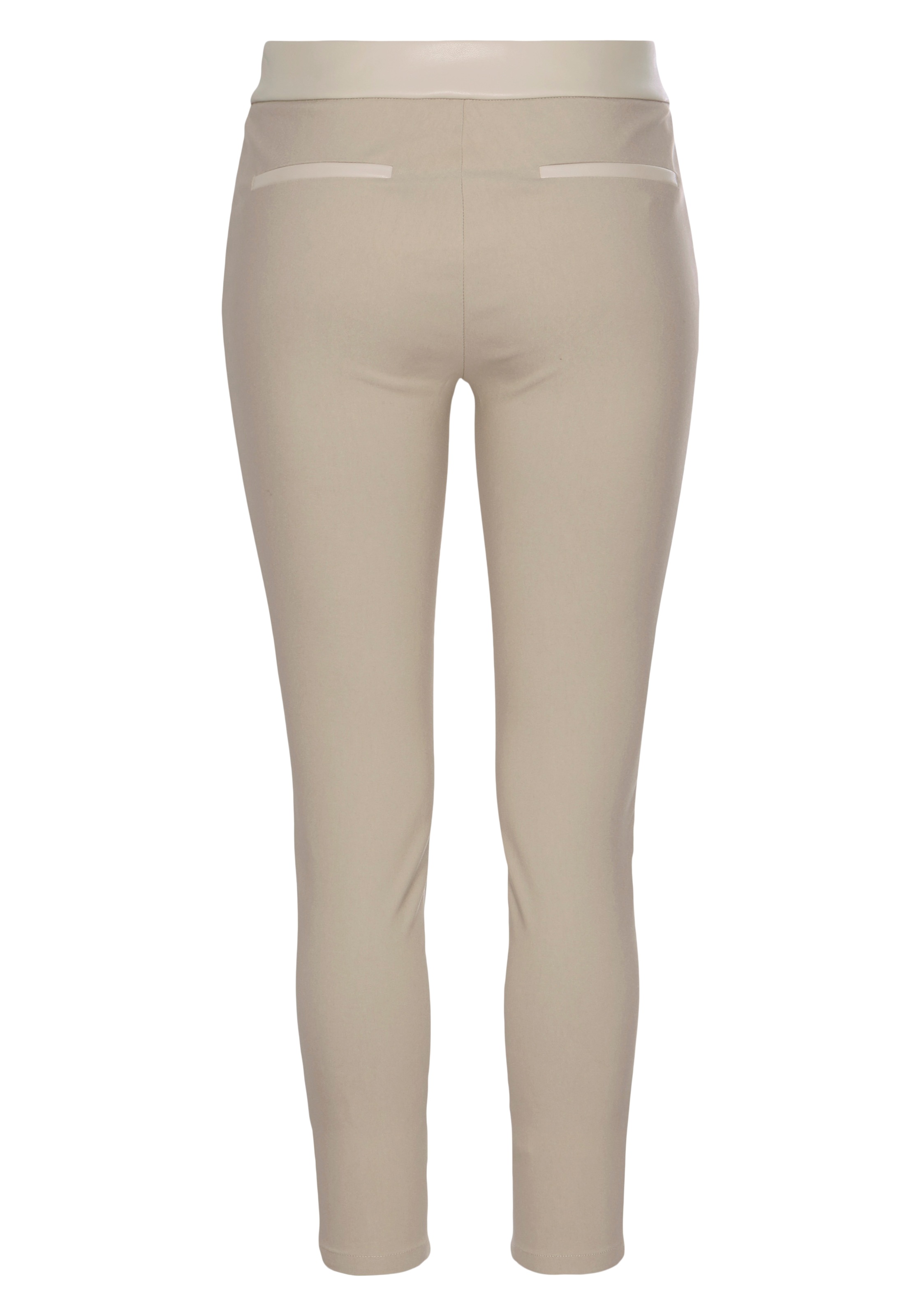 LASCANA Stretch-Hose, mit Einsätzen aus Lederimitat