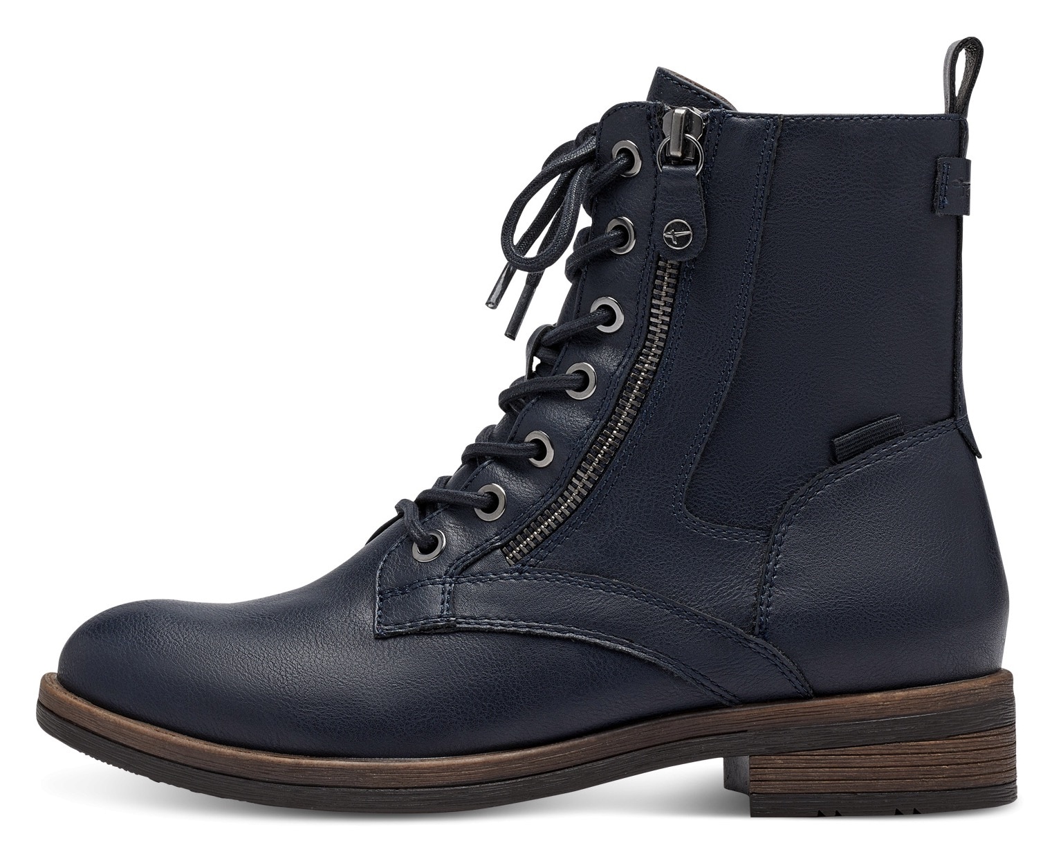 Tamaris Schnürboots, Blockabsatz, Schnürboots Stiefelette mit Zierreissverschluss