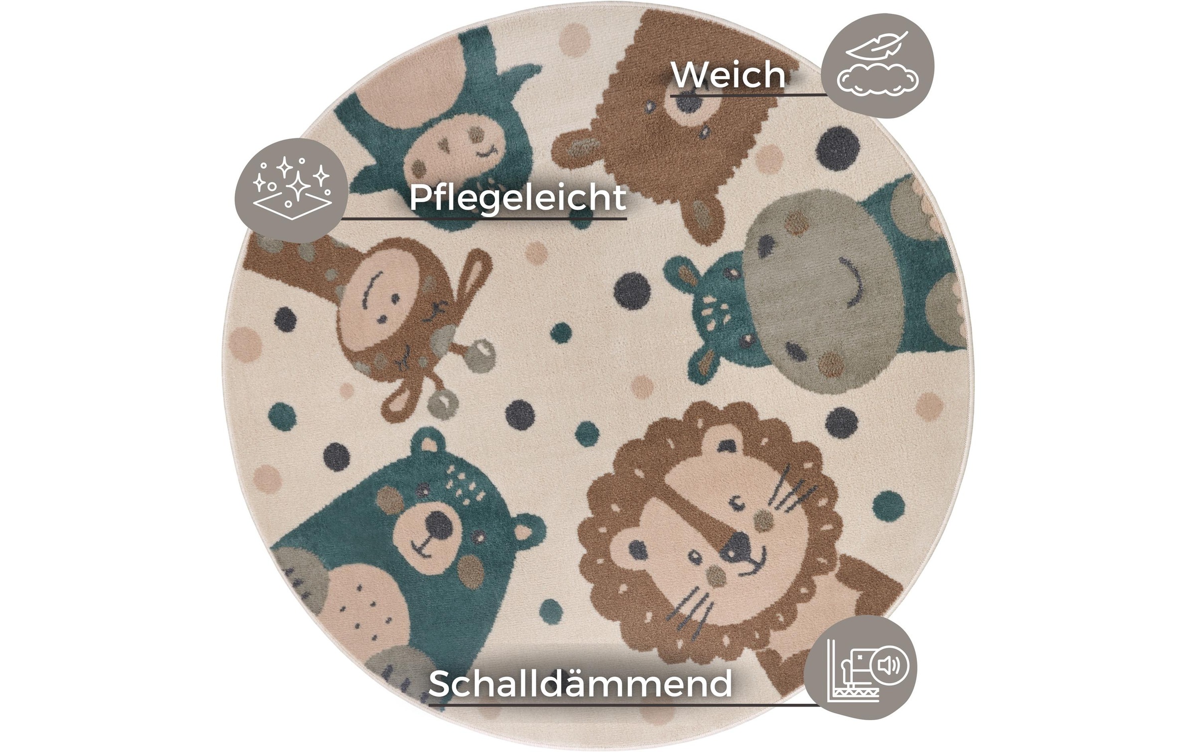 HANSE Home Teppich »Animal Party Ø 140 cm«