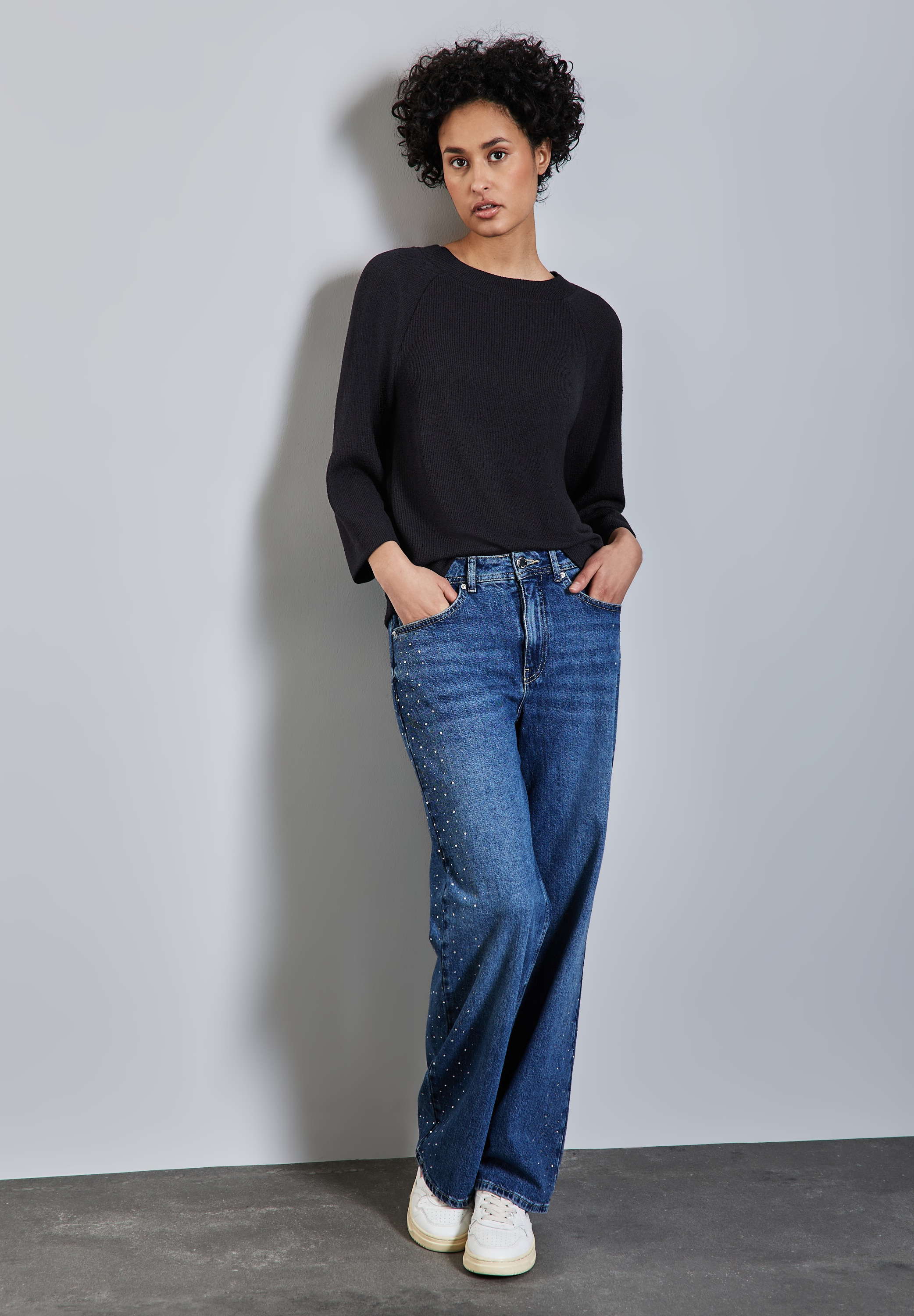 STREET ONE 3/4 Arm-Pullover, mit U-Boot Ausschnitt