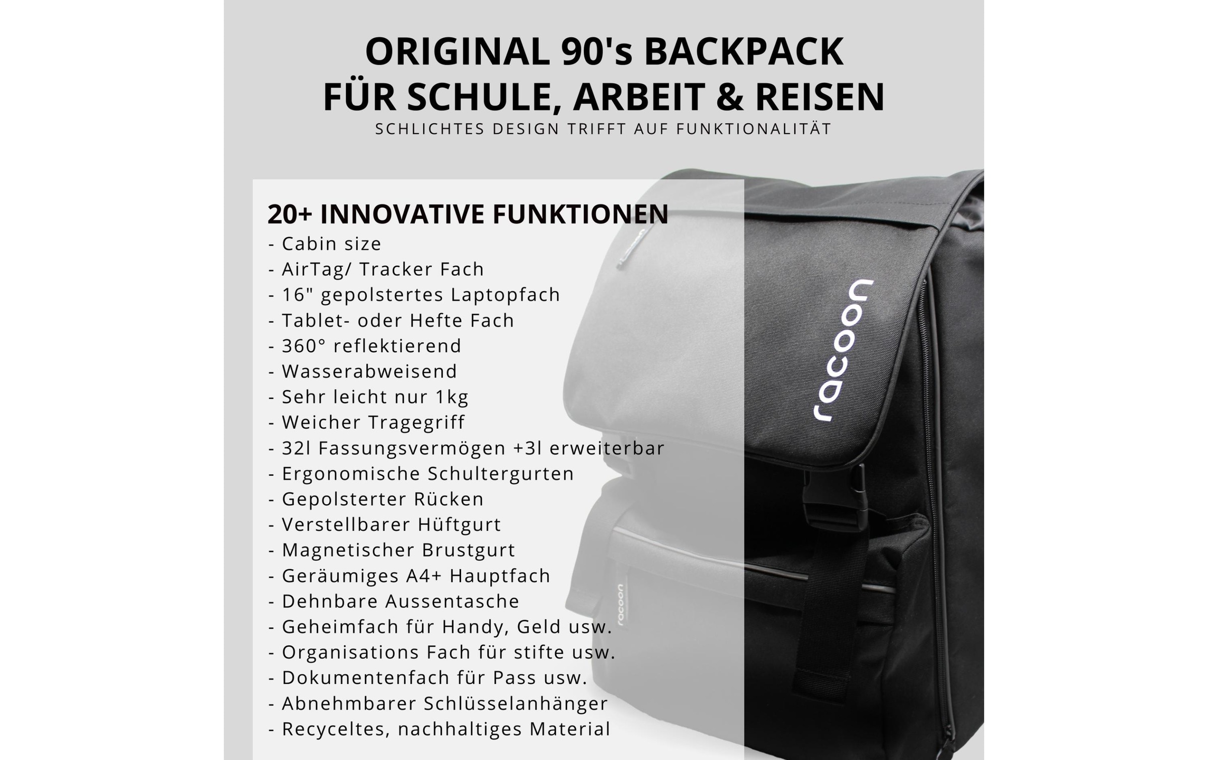 nicht definiert Rucksack »Racoon Original 35 l«
