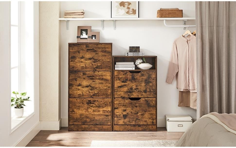 VASAGLE Schuhschrank »mit 3 Klappen«