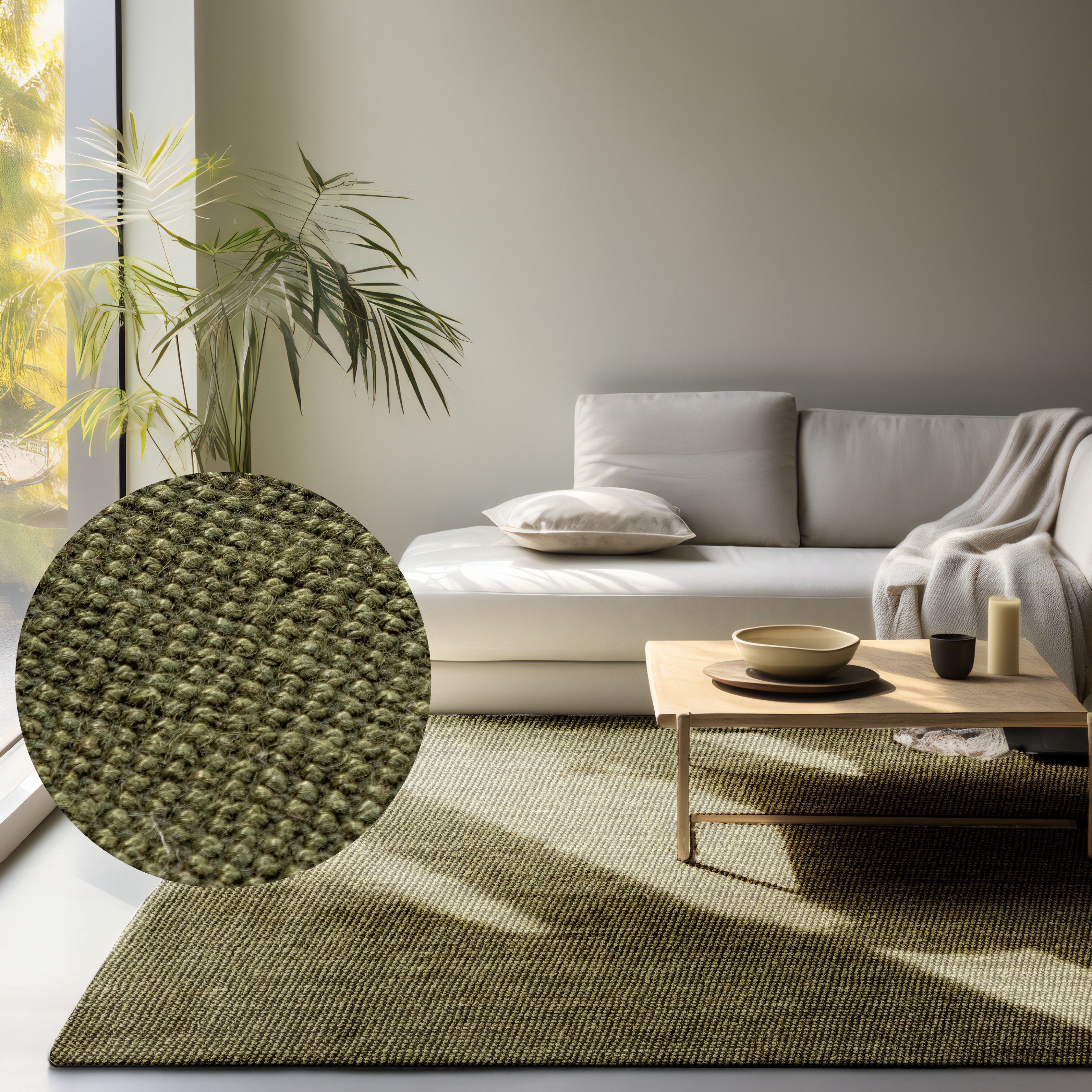 HANSE Home Teppich »Jaipur Juteteppich, als Läufer und in Rund« rechteckig 10 mm Höhe 100% Naturfaser, Wohnzimmer, Esszimmer, Schlafzimmer, GRS