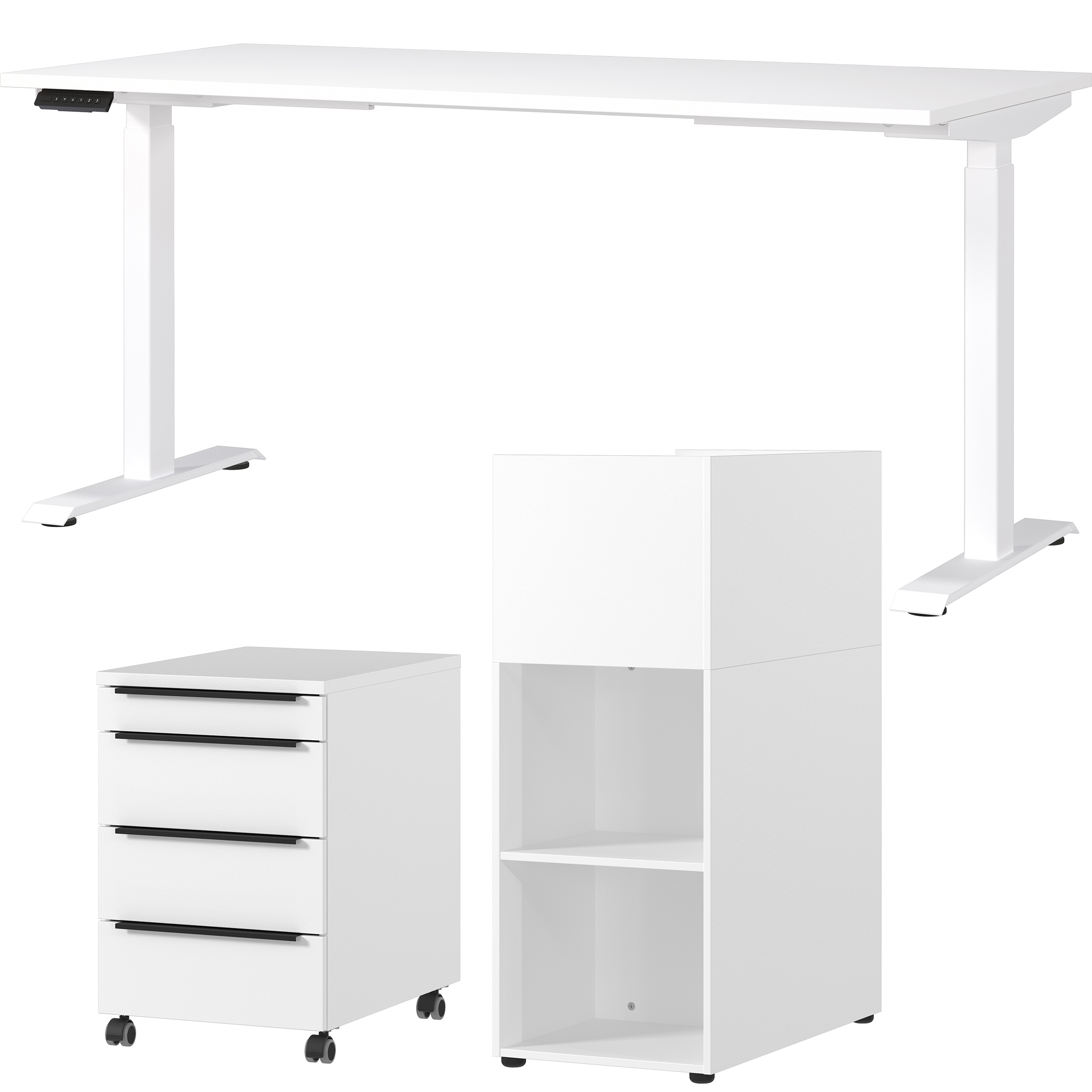 GERMANIA Büromöbel-Set »Mailand« 3 Stk. tlg. inkl. Schreibtisch, Rollcontainer und Raumteiler