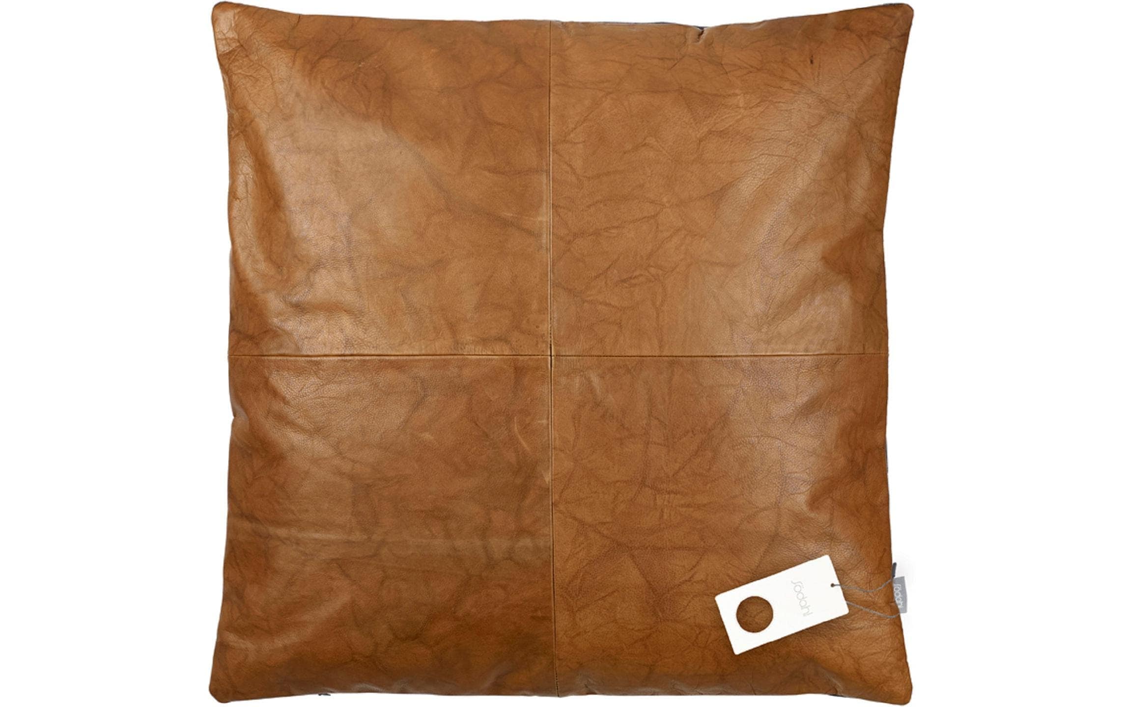 Södahl Dekokissen "Leder Lodge, 60 x 60 cm, Black / Tobacco"
