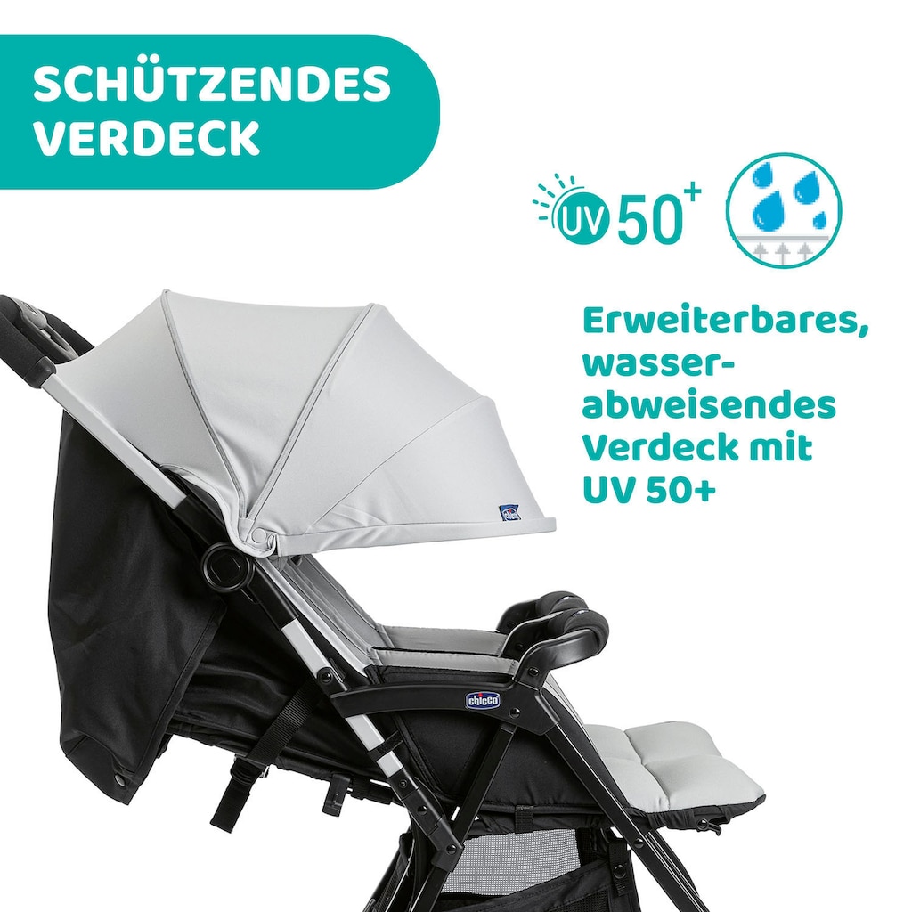 Chicco Zwillingsbuggy »OHlalà Twin, Silver Cat«, 15 kg, Zwillingskinderwagen