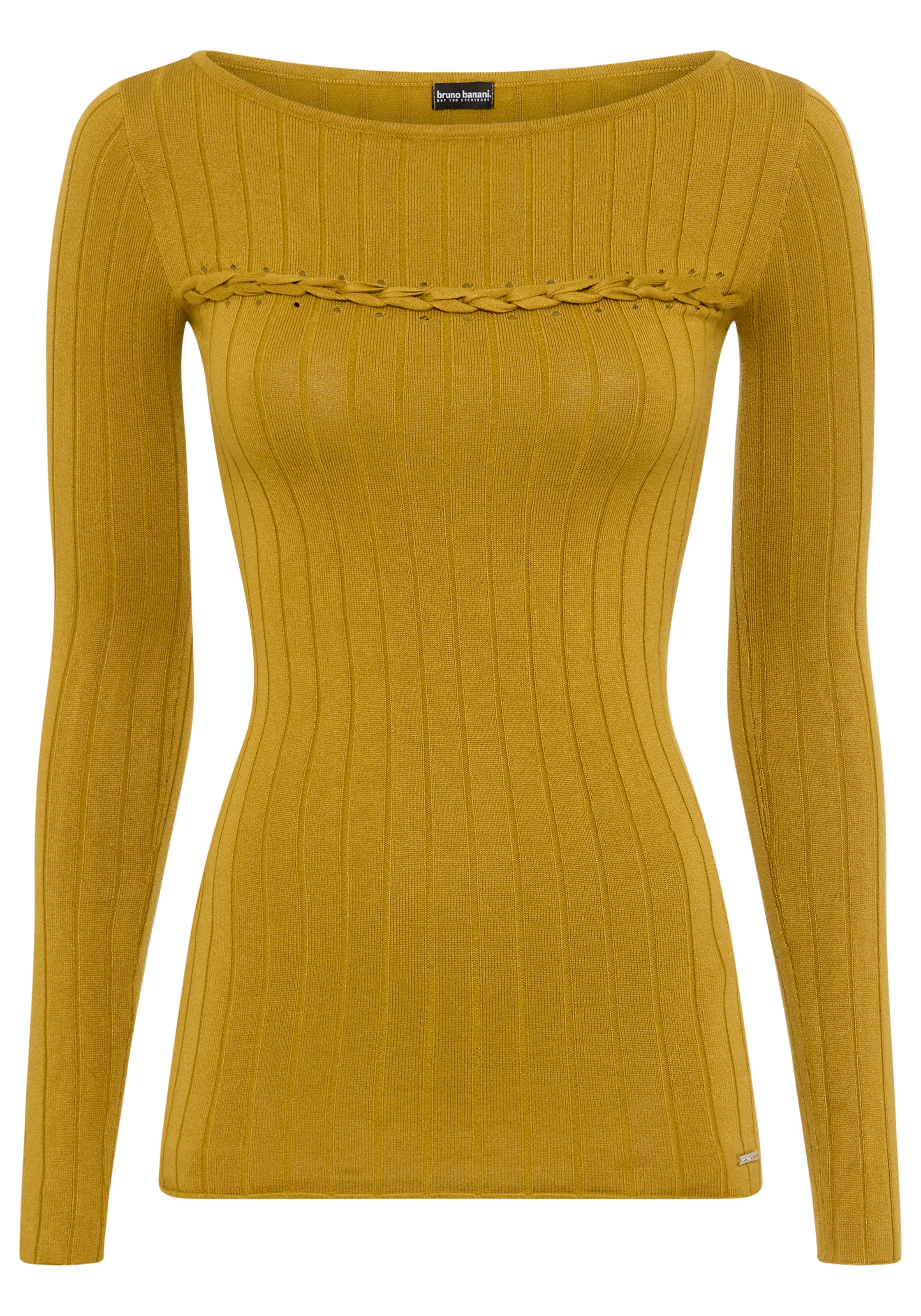 Bruno Banani Strickpullover, mit tollem, geflochtenem Detail - NEUE KOLLKETION