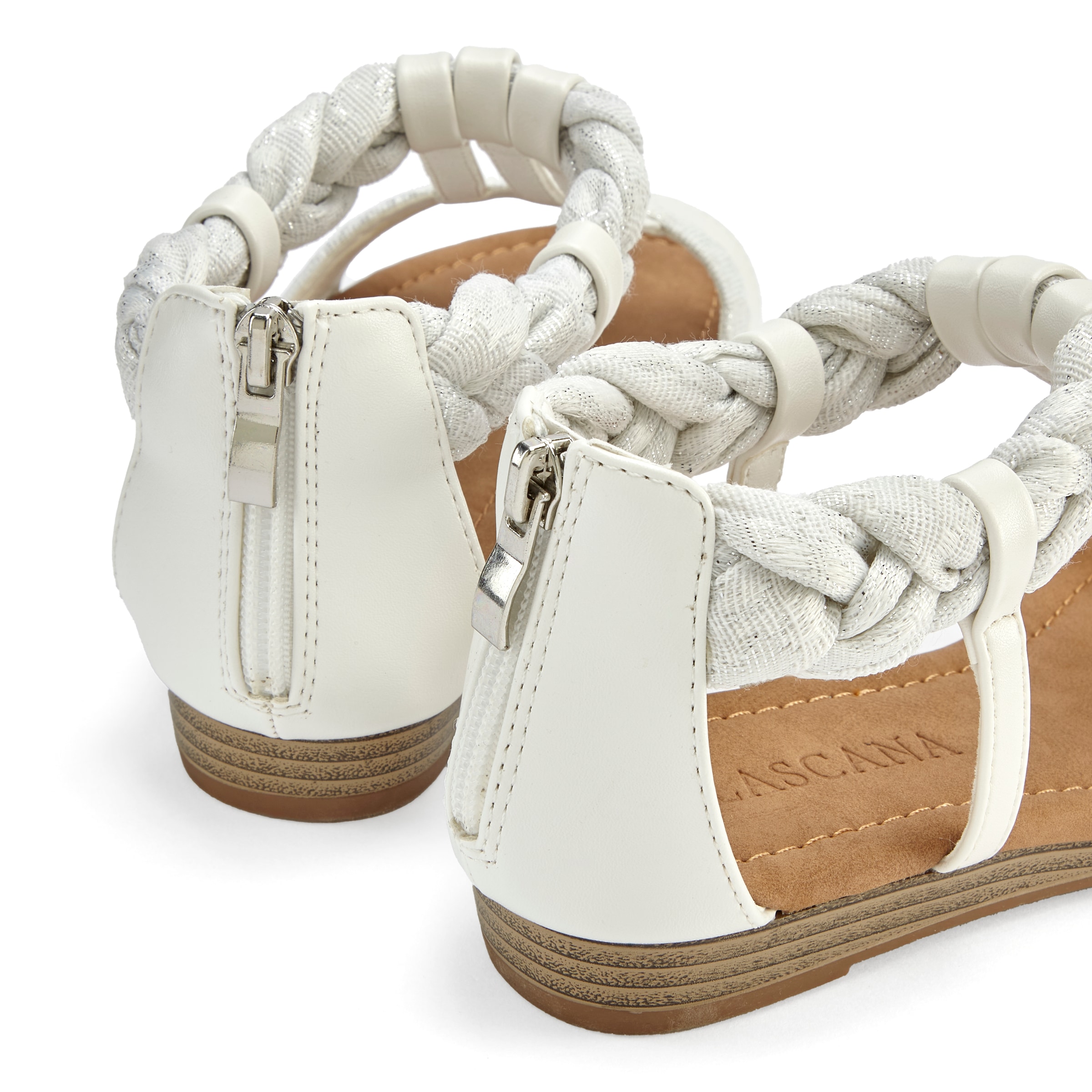 LASCANA Sandale »Sommerschuh, Sandalette,«, mit Verzierung und kleinem Keilabsatz im Festival-Look VEGAN