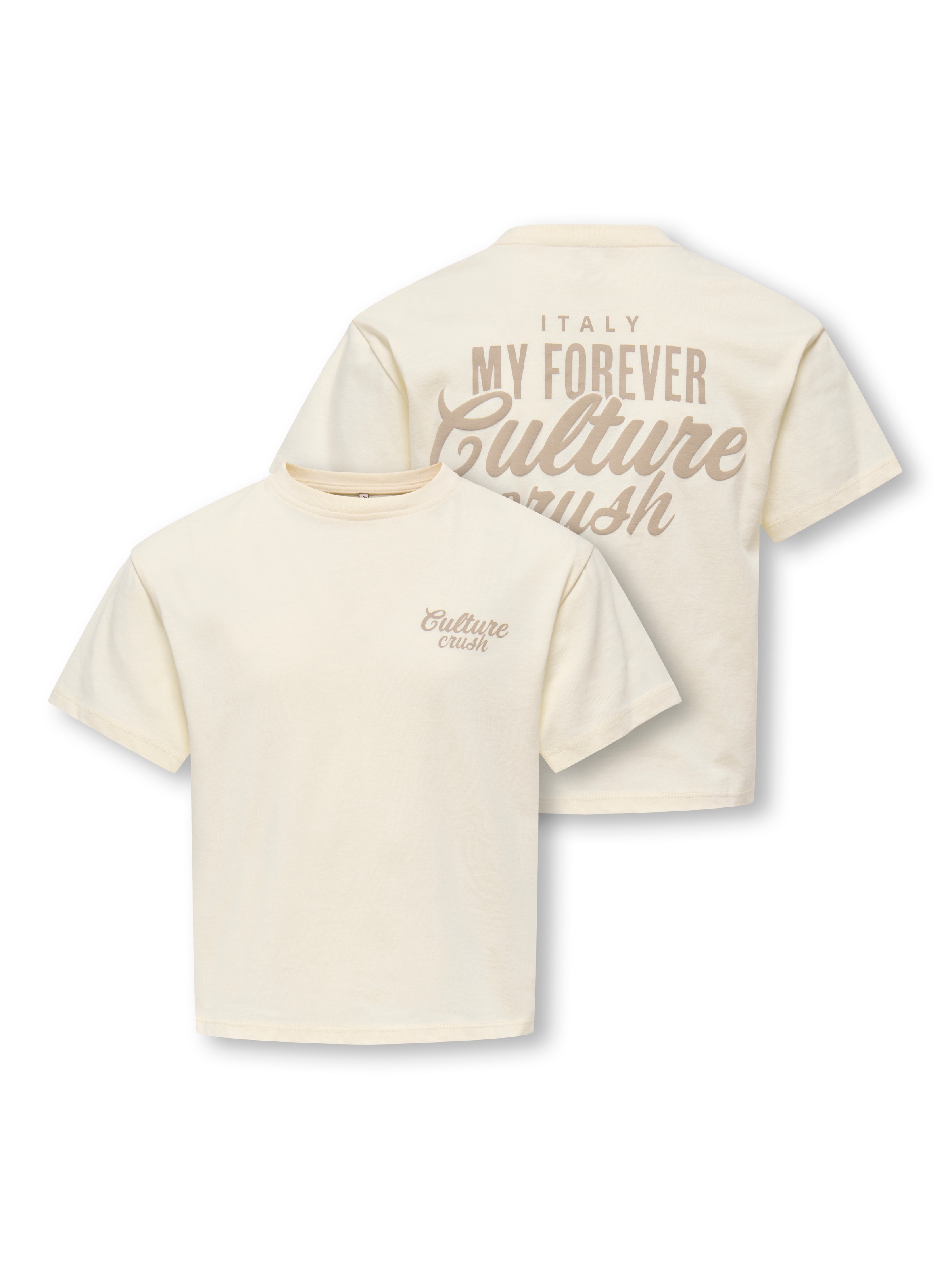 KIDS ONLY T-Shirt "KOGVILLA LIFE S/S BOXY PRINTED TOP JRS" in dezenter Boxy-Form