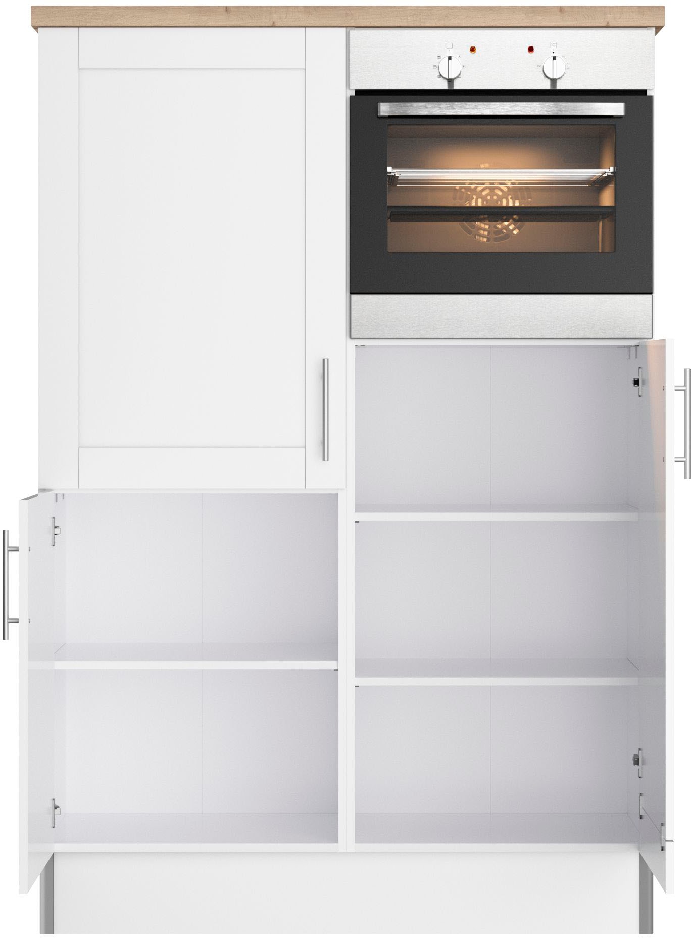 KOCHSTATION Küche »KS-Ahus, Hochschrankmodul«, Breite 120 cm,wahlweise mit E-Geräten,Soft-Close-Funktion