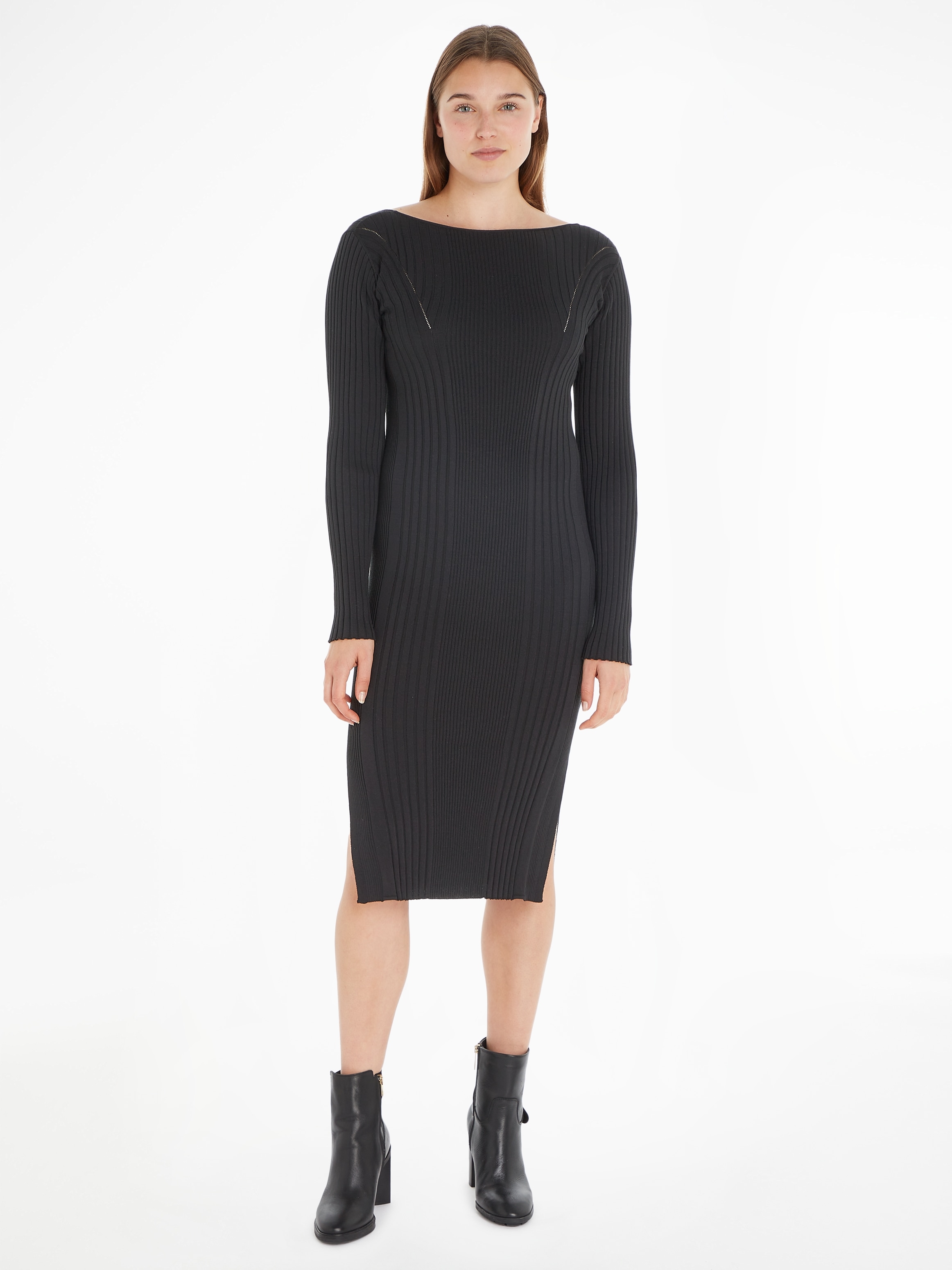 Calvin Klein Bleistiftkleid »ICONIC shoppen DRESS« OPEN online | BACK Jelmoli-Versand RIB