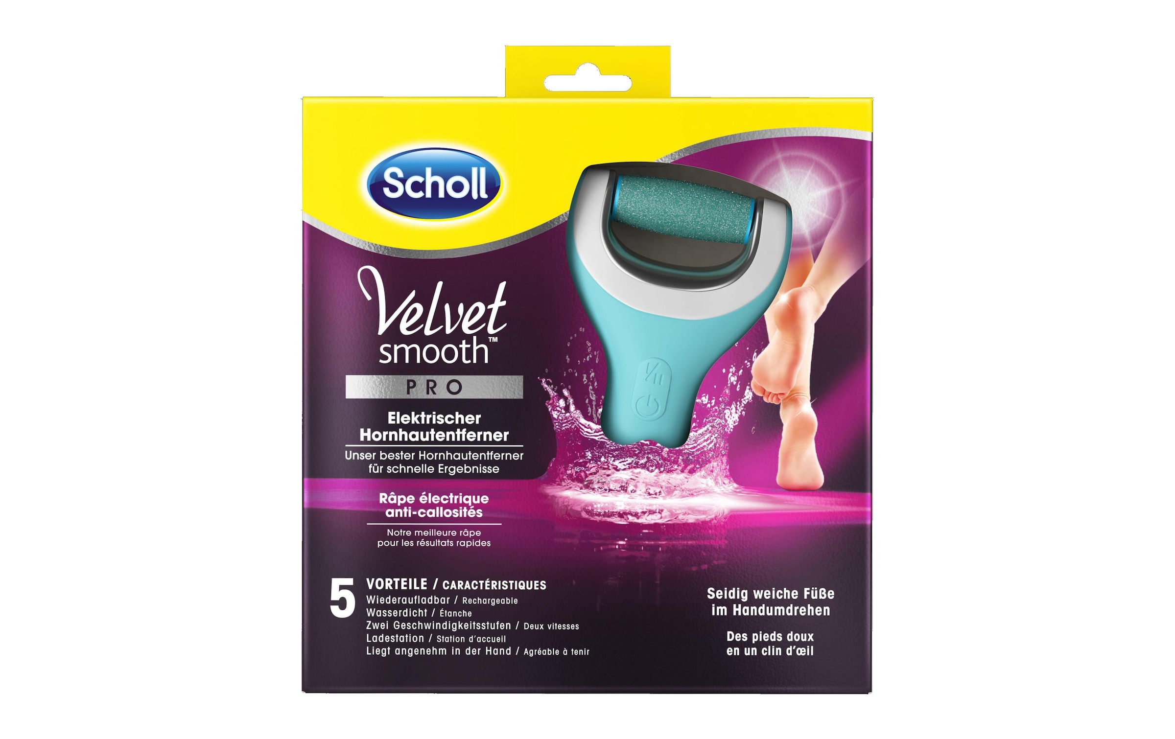 Scholl Elektrischer Hornhautentferner »Velvet Smooth Wet&Dry Hornhautentferner«