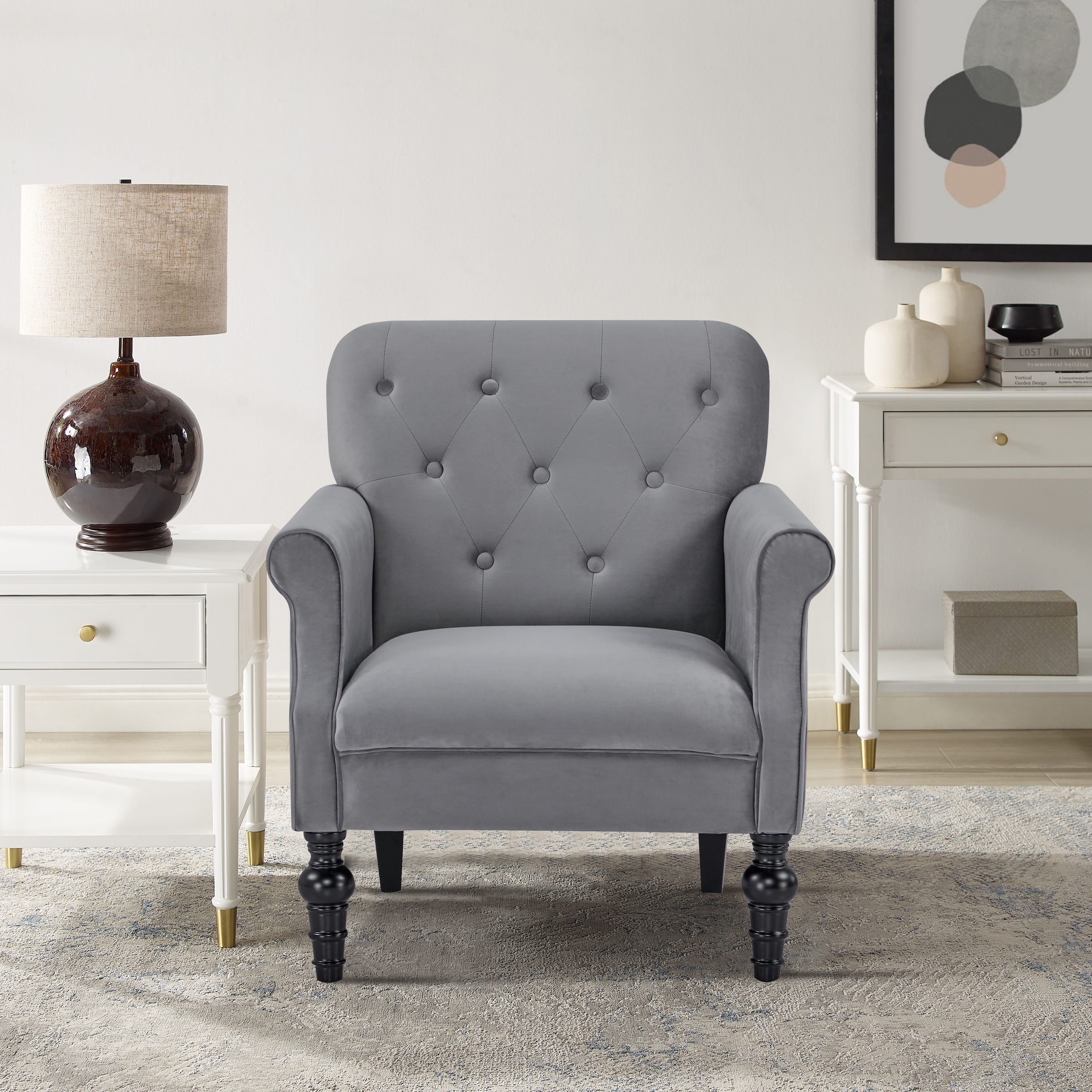 Home affaire Sessel »RANNA, Sessel Wohnzimmer in Chesterfield-Optik«, mit Knopf-Steppung, in Samt und Webstoff