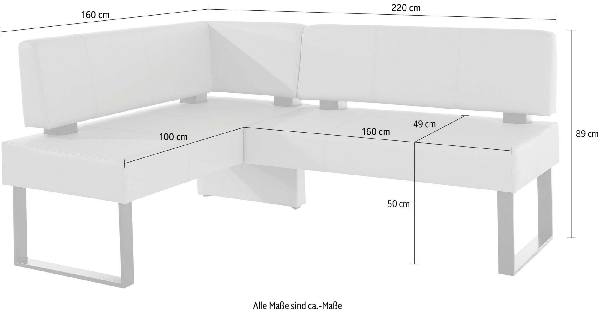 Home affaire Eckbankgruppe »Oliver«, (Set, 4 tlg., 4-tlg), Eckbank mit Wellenunterfederung im Sitz, Tisch Massiv Eiche