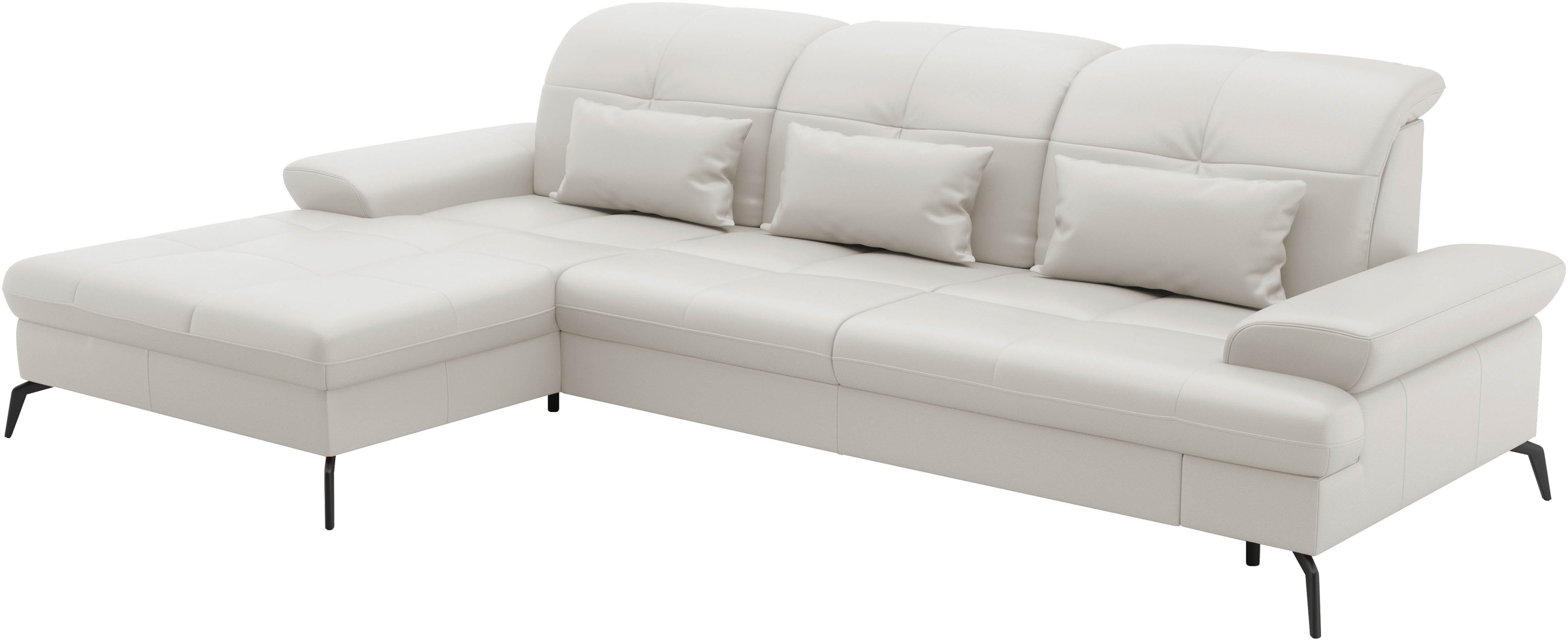 sit&more Ecksofa »Amica, L-Form, inkl. Sitztiefenverstellung & Armteilverstellung«, wahlweise mit Bettfunktion, Bettkasten und Kopfteilverstellung