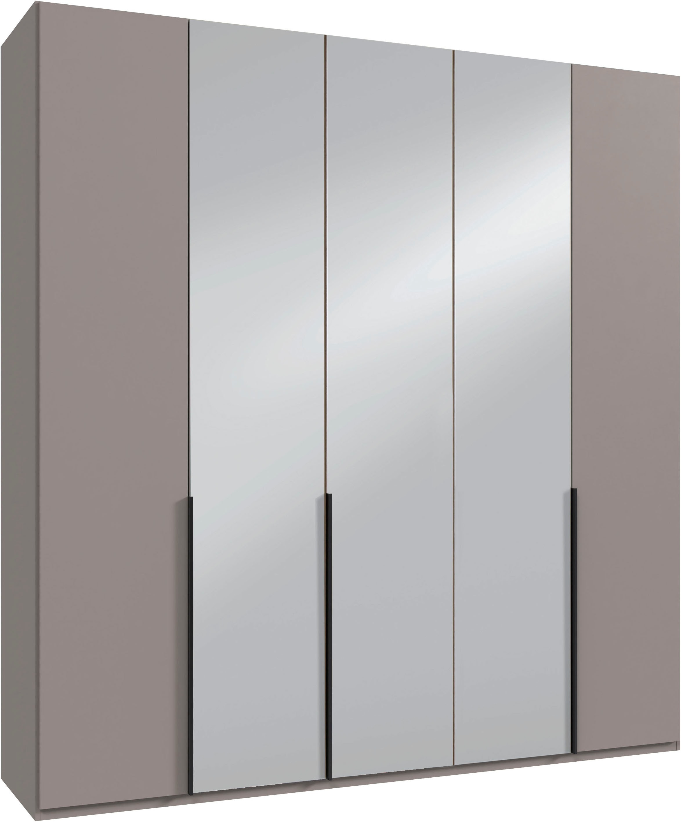 Wimex Kleiderschrank »Mugano,in 5 Breiten,2 Höhen,2 Tiefen, viele Farben, Made in Germany« in Basic oder Premium Ausstattung, mit langen Griffen aus Metall, mit oder ohne Spiegel