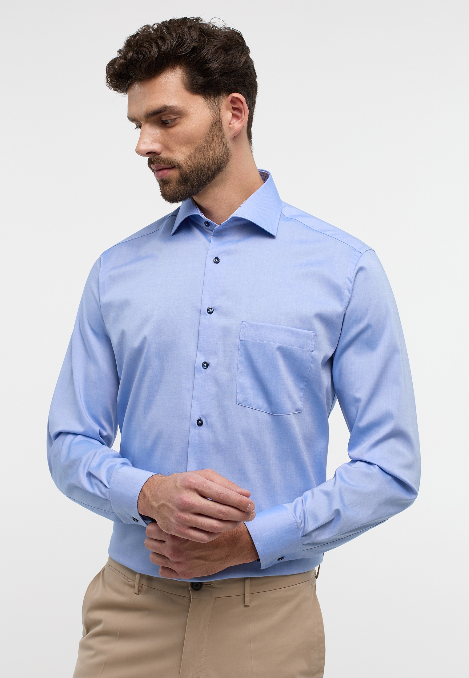 Eterna Langarmhemd »MODERN FIT« NON IRON (bügelfrei)