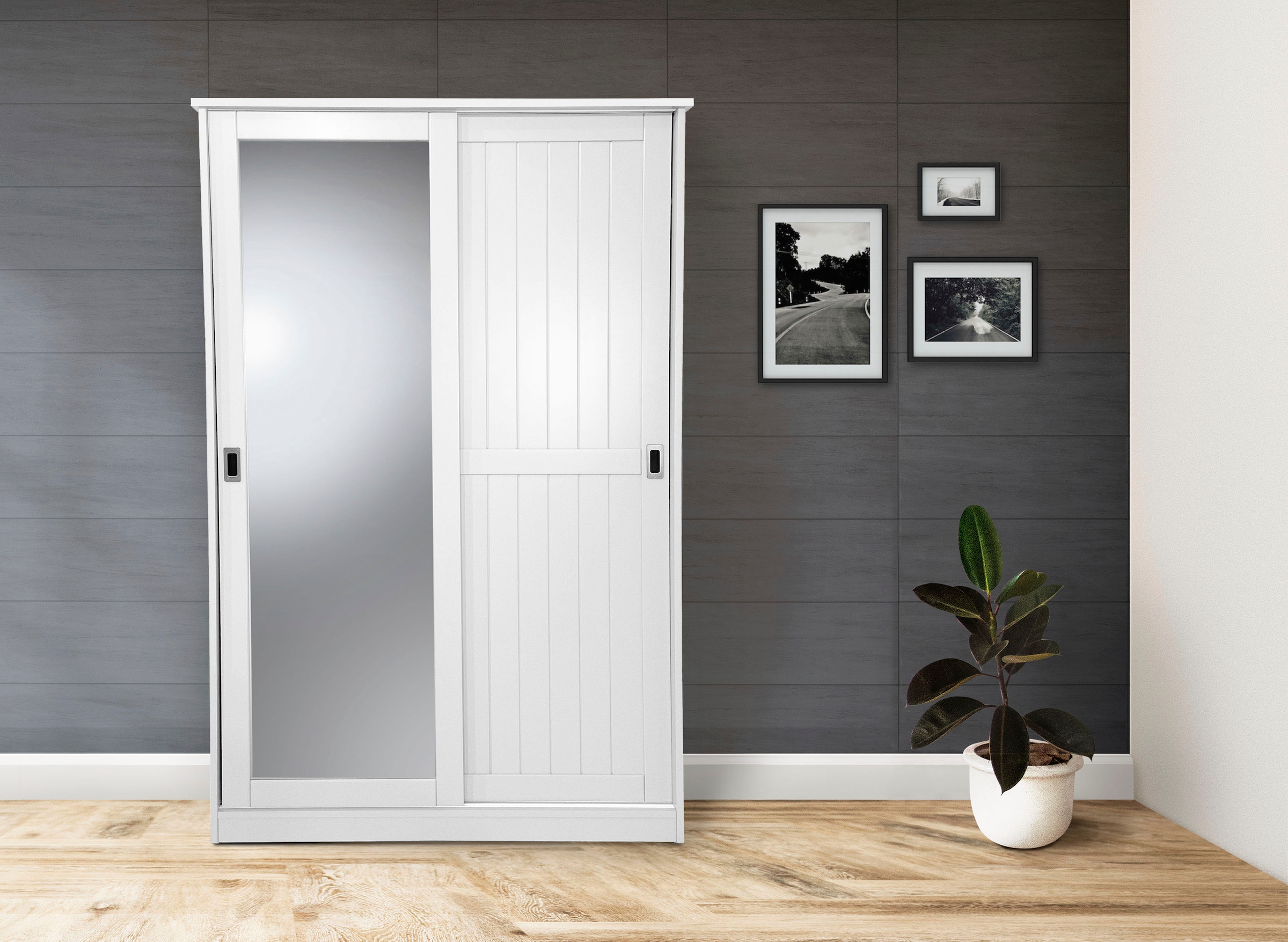 Home affaire Garderobenschrank »Nekso«, mit Spiegel, Breite 114 cm, aus MDF, FSC®-zertifiziert