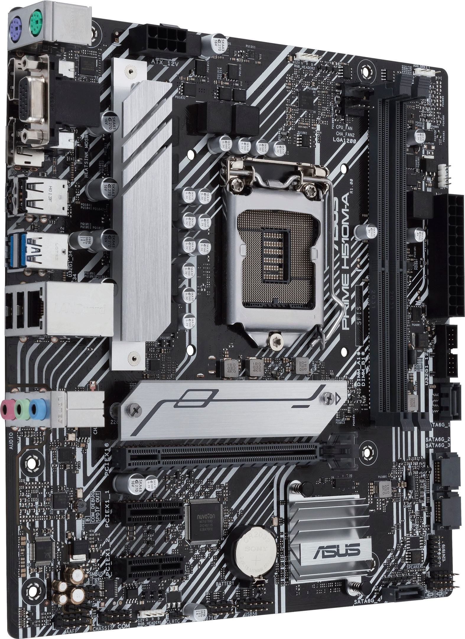 Asus Mainboard »PRIME H510M-A«, mATX, M.2, USB 3.2 Gen 1 Typ-A, Intel 1Gbit/s Ethernet, PCIe 4.0