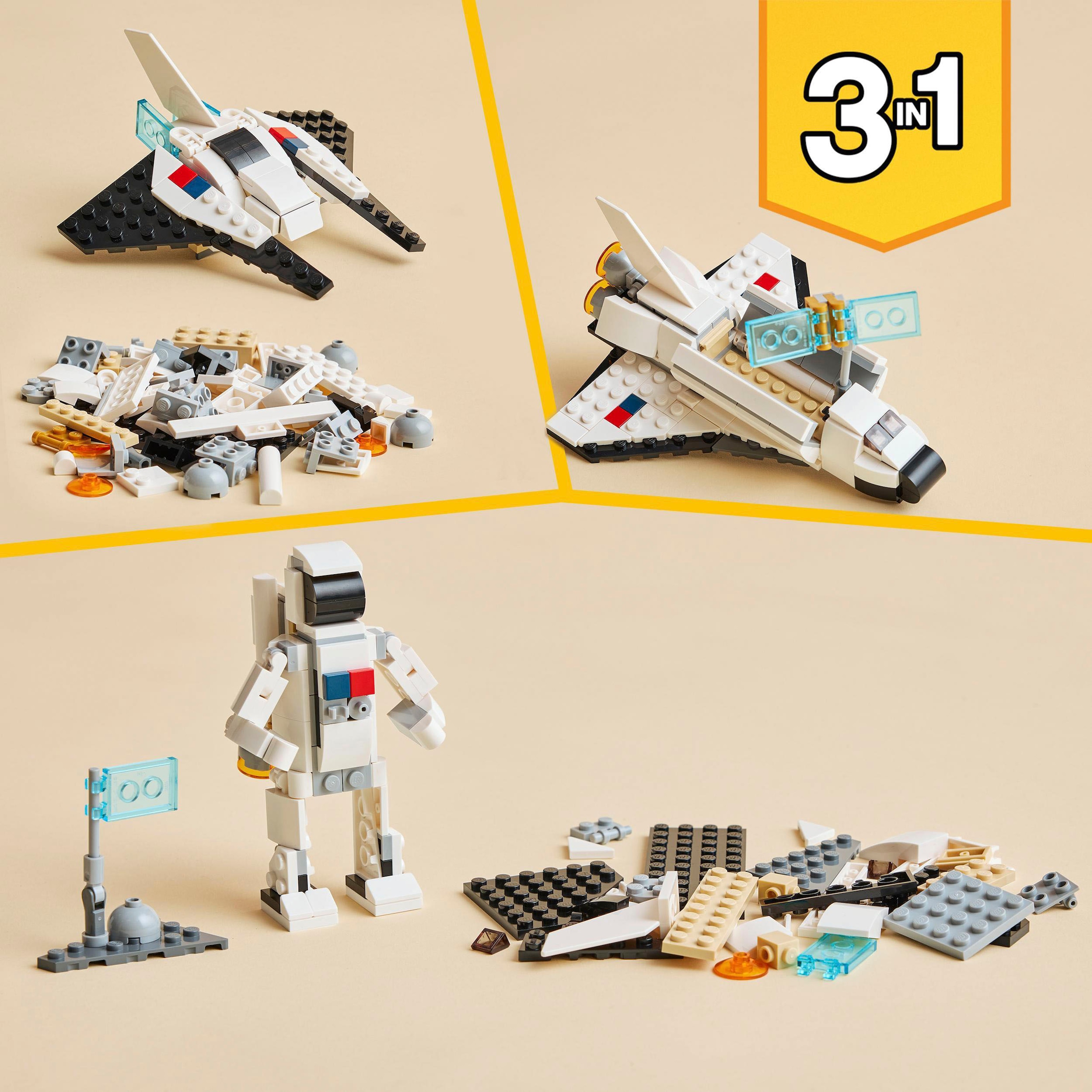 LEGO® Konstruktionsspielsteine »Spaceshuttle (31134), LEGO® Creator 3in1«, (144 St.)