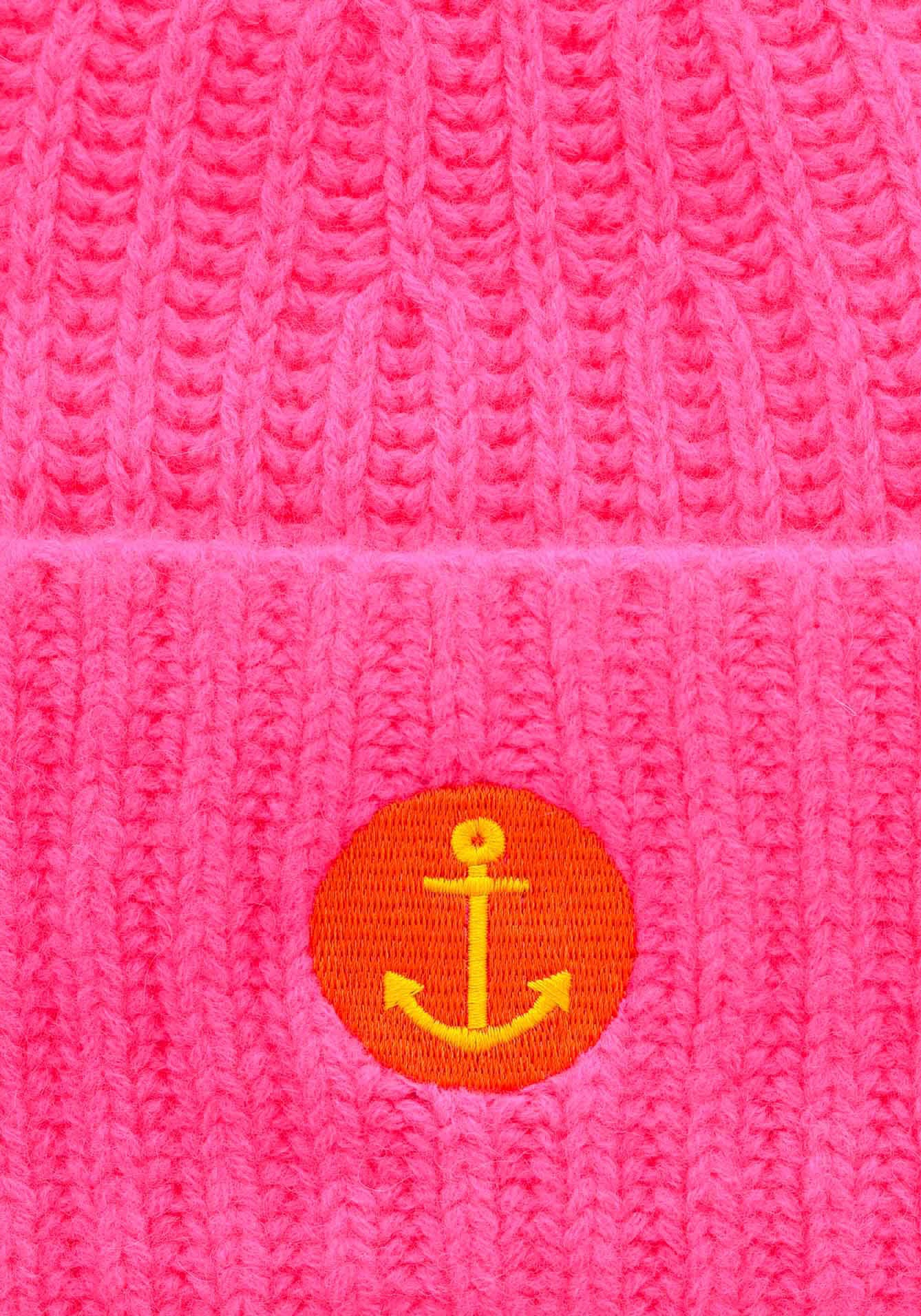 Zwillingsherz Beanie »Beanie mit Anker Stickerei«, (Packung), mit auffälligem Anker-Motiv