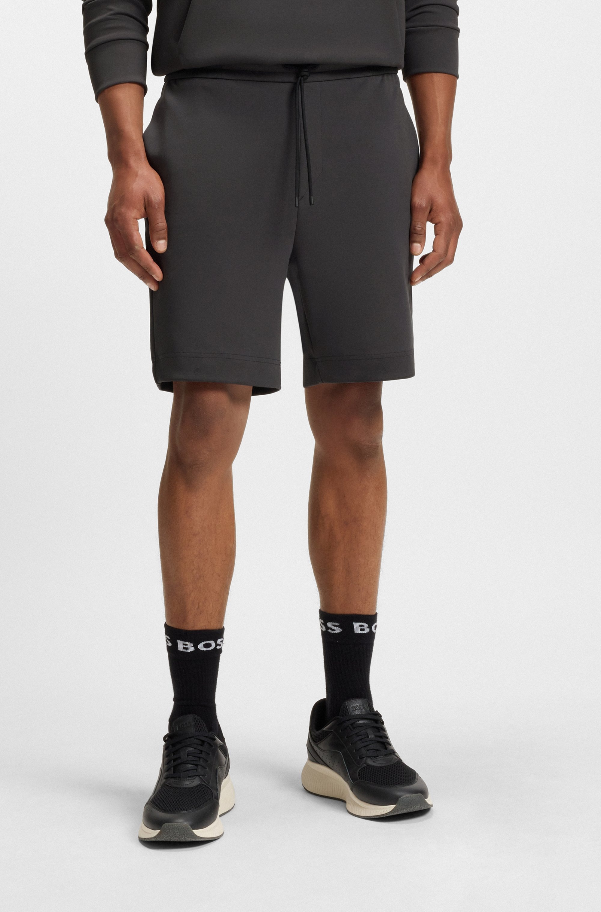 BOSS GREEN Sweatshorts »Shorts Zone« mit Streifendetails Sweatpants Freizeithose
