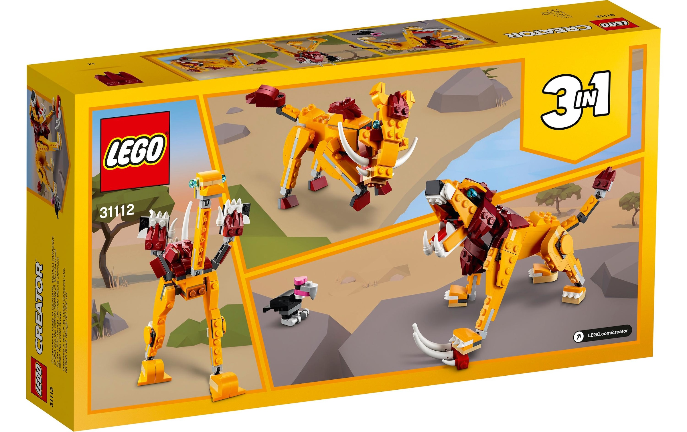 LEGO® Konstruktionsspielsteine »Wilder Löwe 31112«