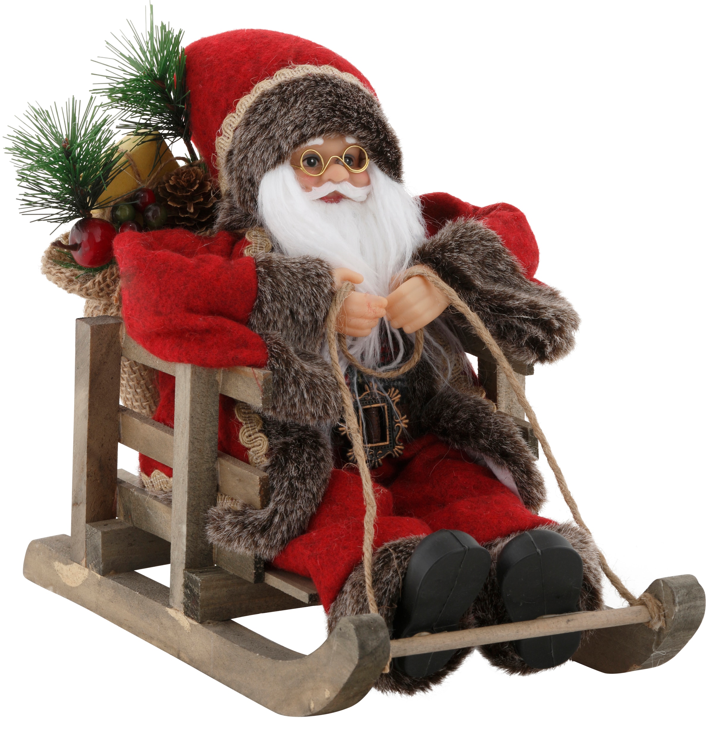online »Weihnachtsdeko«, auf bestellen Weihnachtsmann 27,5 ca. my home Höhe cm Schlitten,