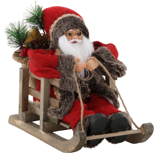 my home Weihnachtsmann »Weihnachtsdeko«, auf Schlitten, Höhe ca. 27,5 cm |  Boutique en ligne Jelmoli-Versand