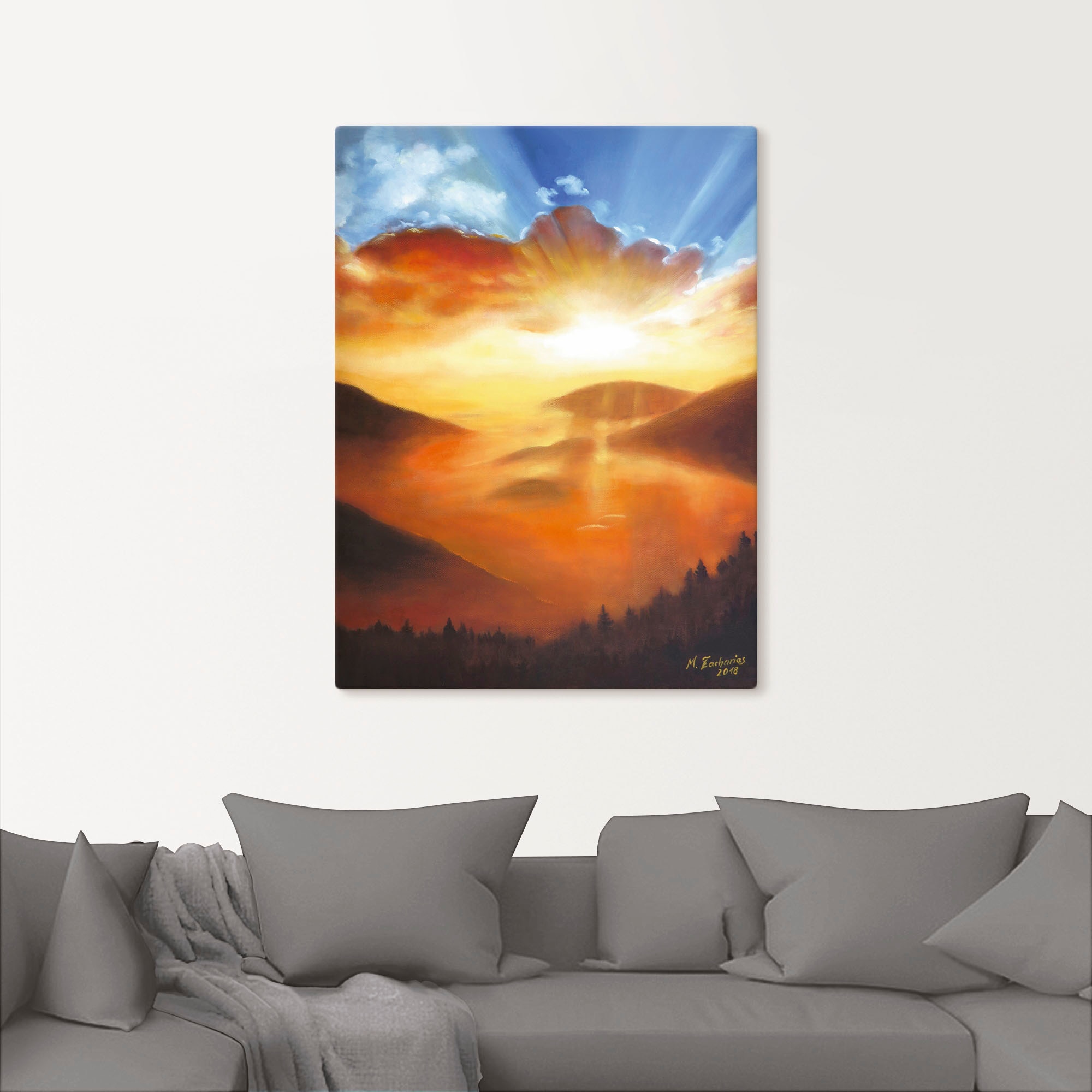 Artland Wandbild »Erwachen in der St.), online Grössen Sonnenuntergang & verschied. Poster Natur«, | als kaufen in (1 vom Jelmoli-Versand -aufgang, Bilder Leinwandbild
