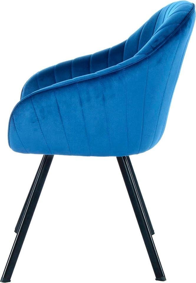 Kayoom Stuhl »Jodie 125 2er-Set, Sitzfläche mit Polsterung«, (Set), 2 St., samtweicher Bezug, bequem, einfarbiges Design