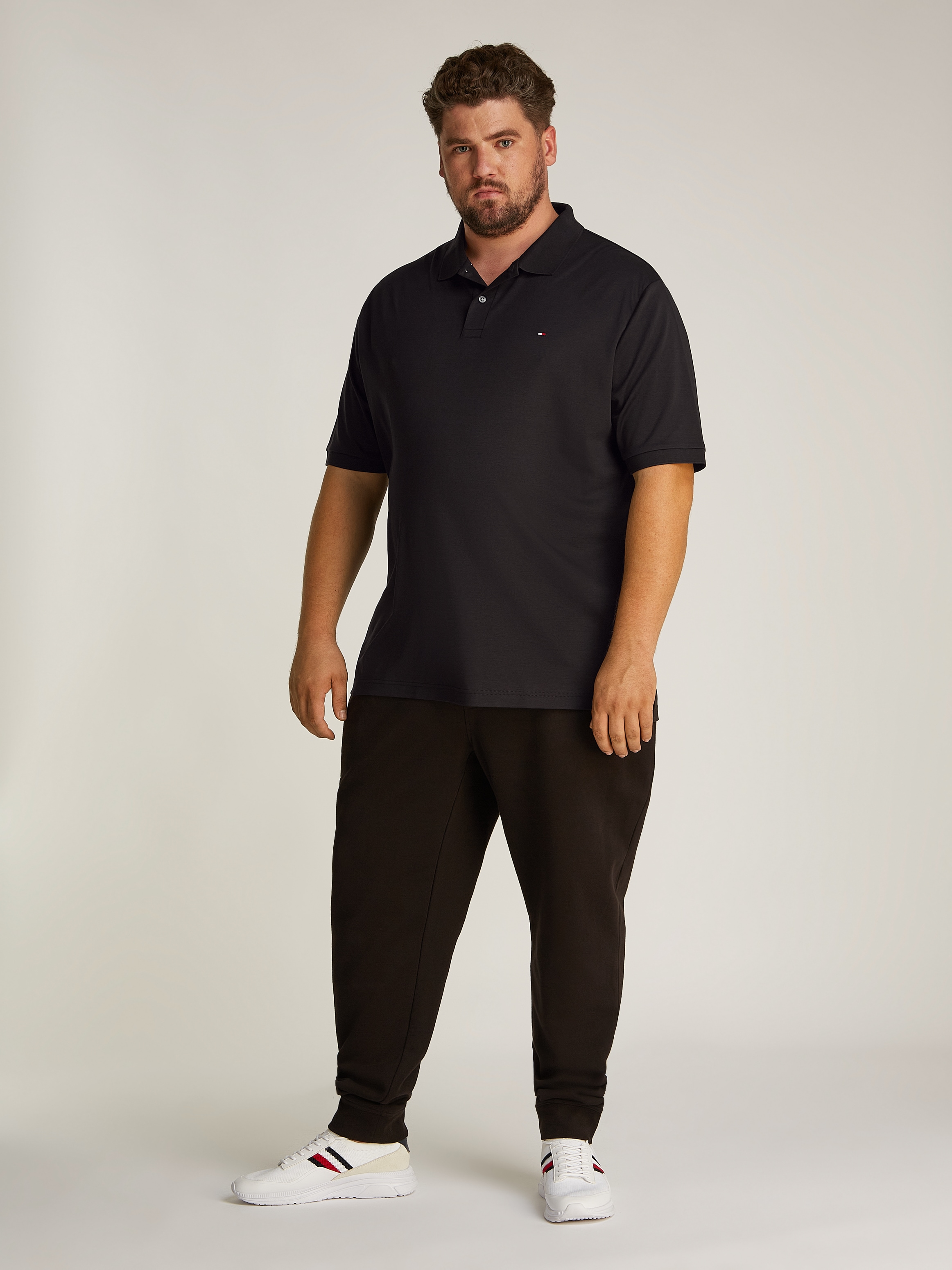 Tommy Hilfiger Big & Tall Poloshirt »BT-LIQUID COTTON ESSENTIAL POL-B«, in Grossen Grössen, Logostickerei