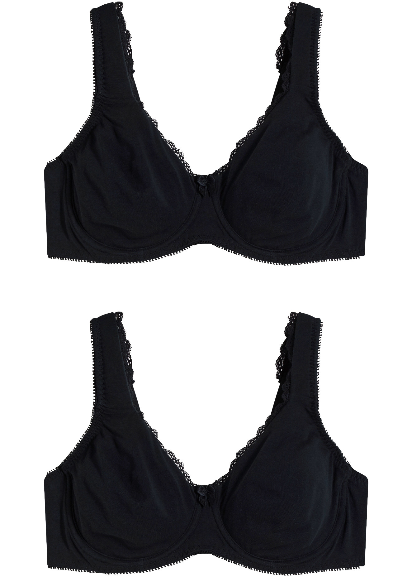 bonprix Minimizer-BH Packung, 2er, mit Bügel, aus Baumwolle und Elasthan, im 2er-Pack