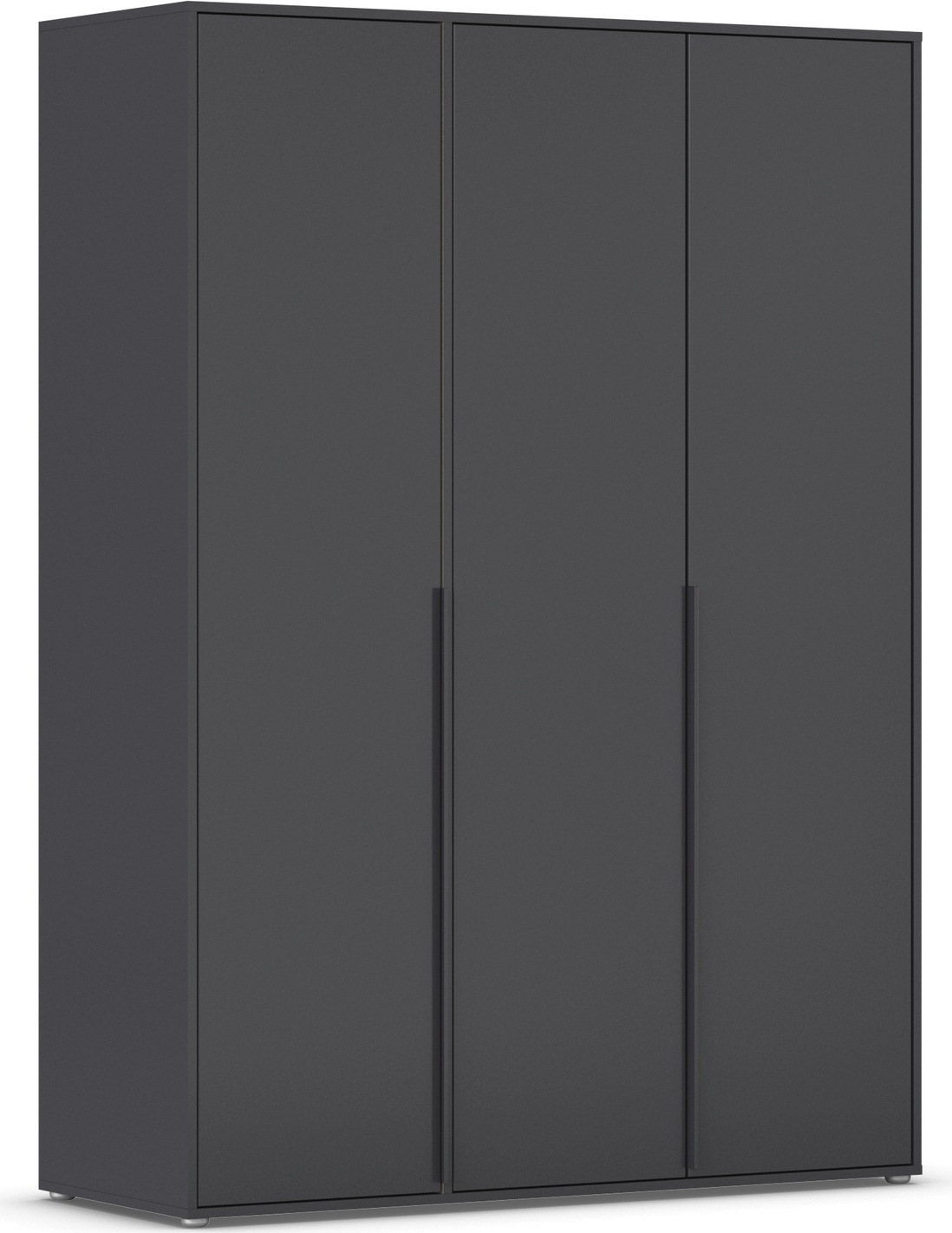 rauch Drehtürenschrank "Kleiderschrank Schrank Garderobe Wäscheschrank NAGATA viel Stauraum" in 3 verschiedenen Ausstattungen BASIC/CLASSIC/PREMIUM, mit modernen Stangengriffen in Graumetallic TOPSELLER MADE IN GERMANY