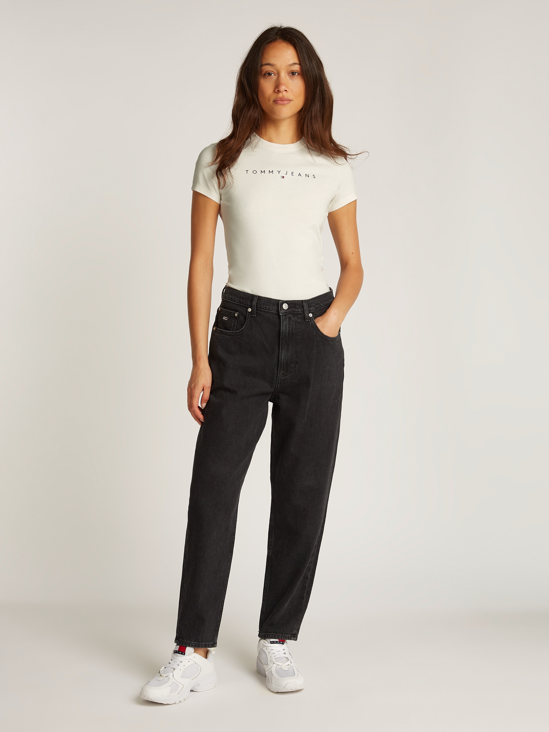 Tommy Jeans Curve T-Shirt »TJW SLIM LINEAR TEE EXT«, in Grosse Grössen
