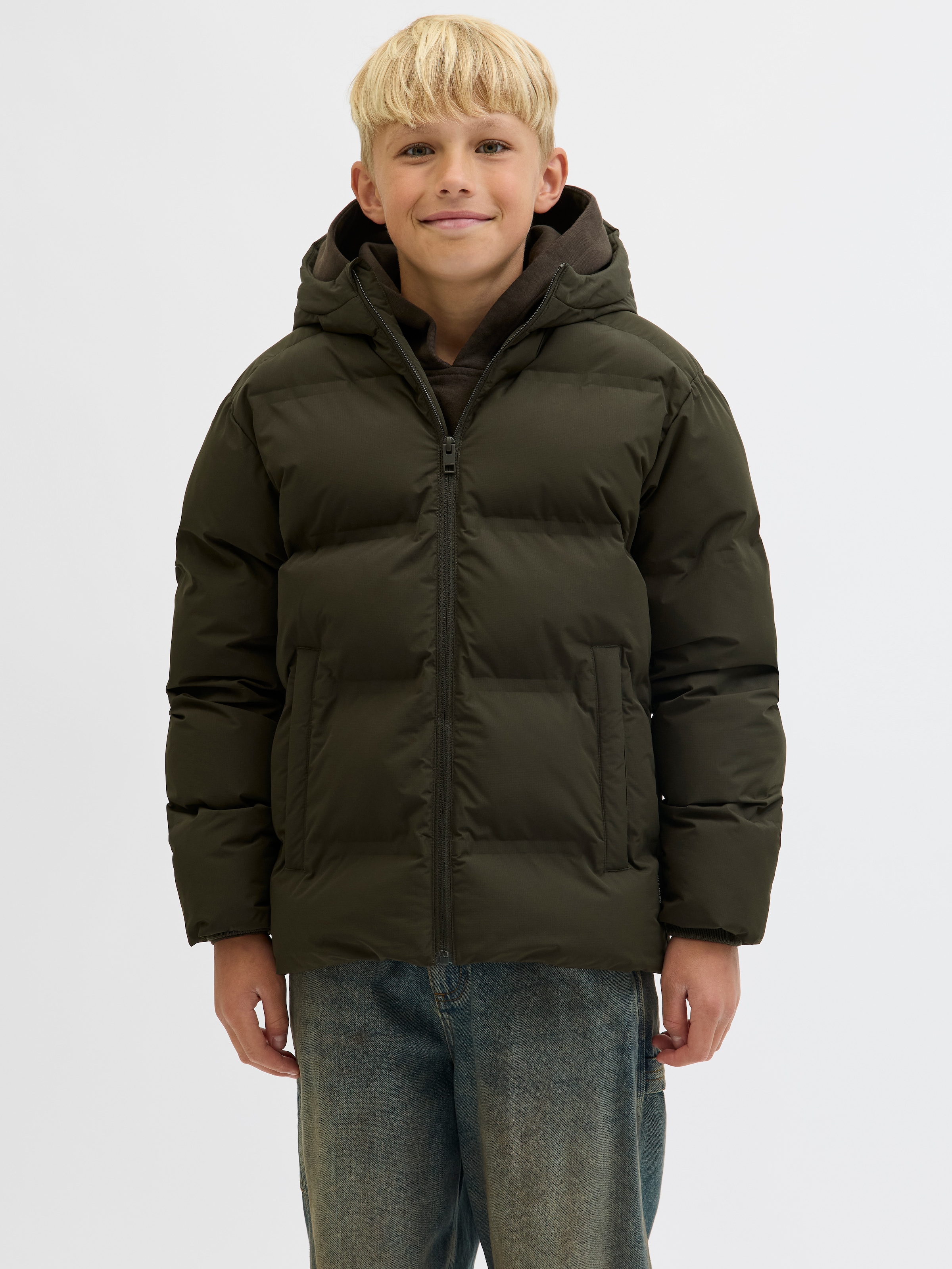 Jack & Jones Junior Steppjacke »JJESOHO PUFFER HOOD SN JNR« mit Kapuze