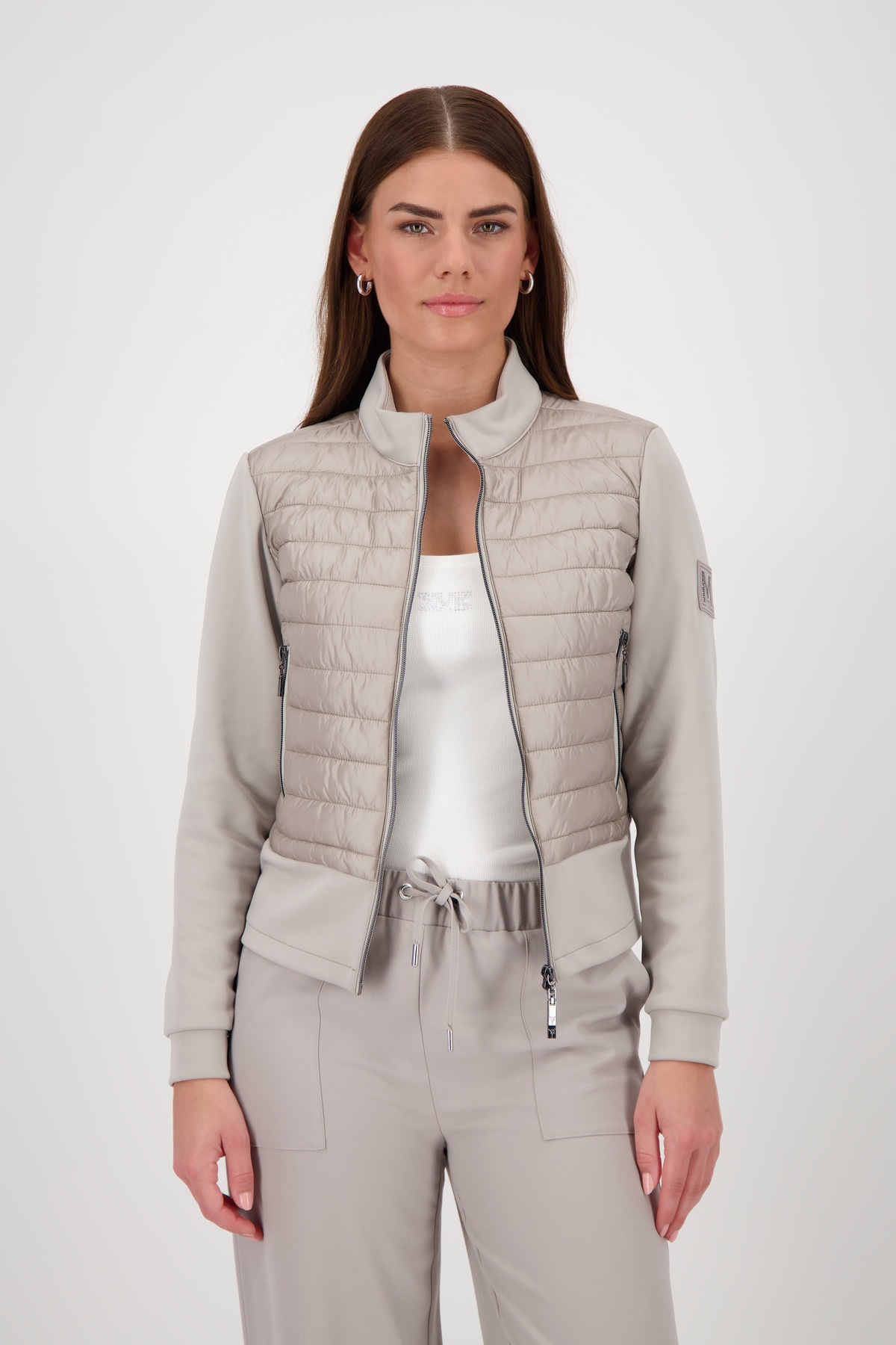 Monari Steppjacke »Jacke Stepp + Neopren« ohne Kapuze Mit Rundhalsausschnitt