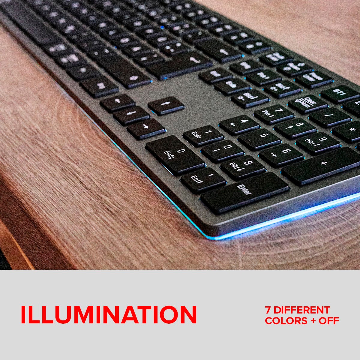 Speedlink Wireless-Tastatur »LEVIA Illuminated Metal Office Scissor Keyboard«, Bluetooth