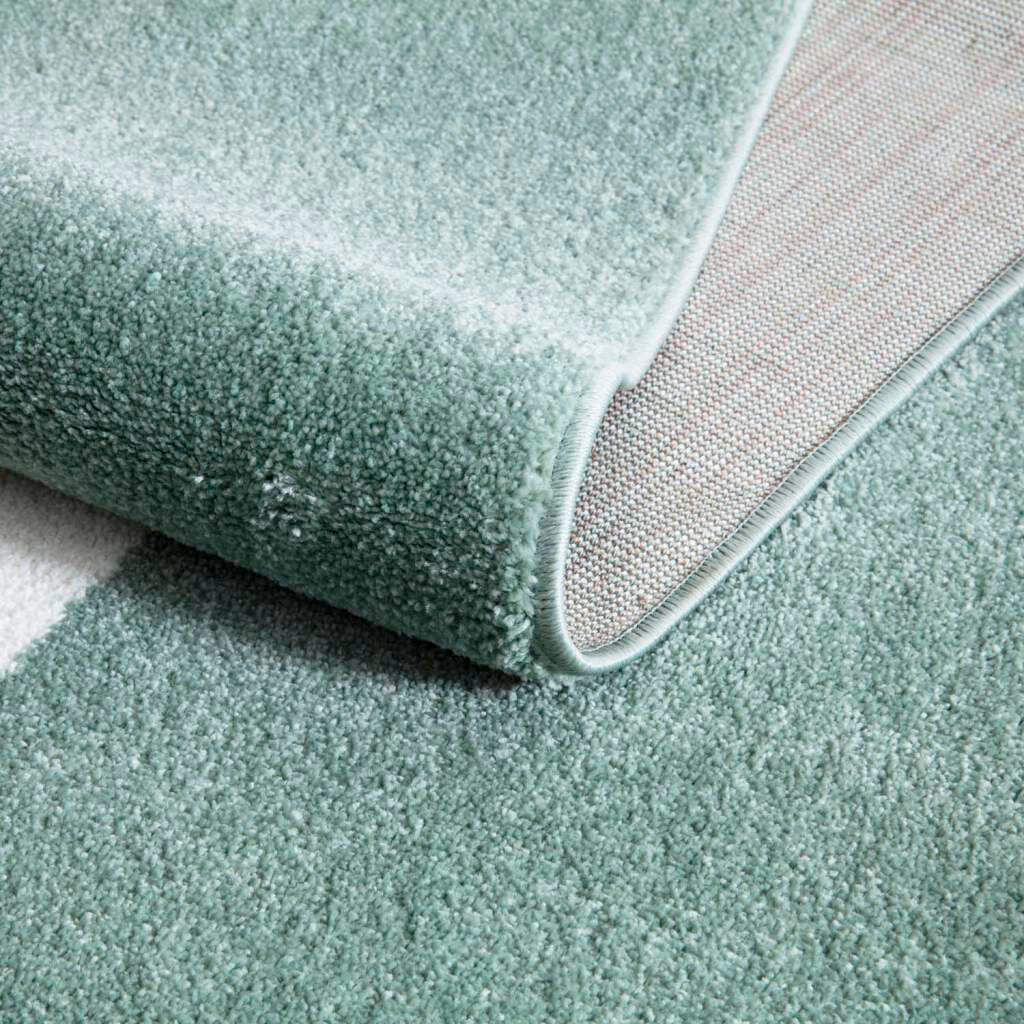 Carpet City Kinderteppich »ANIME921«, rechteckig, 11 mm Höhe, Kinderzimmer Teppich Modern mit Mond, Blumen, Wolken, Creme, Multi