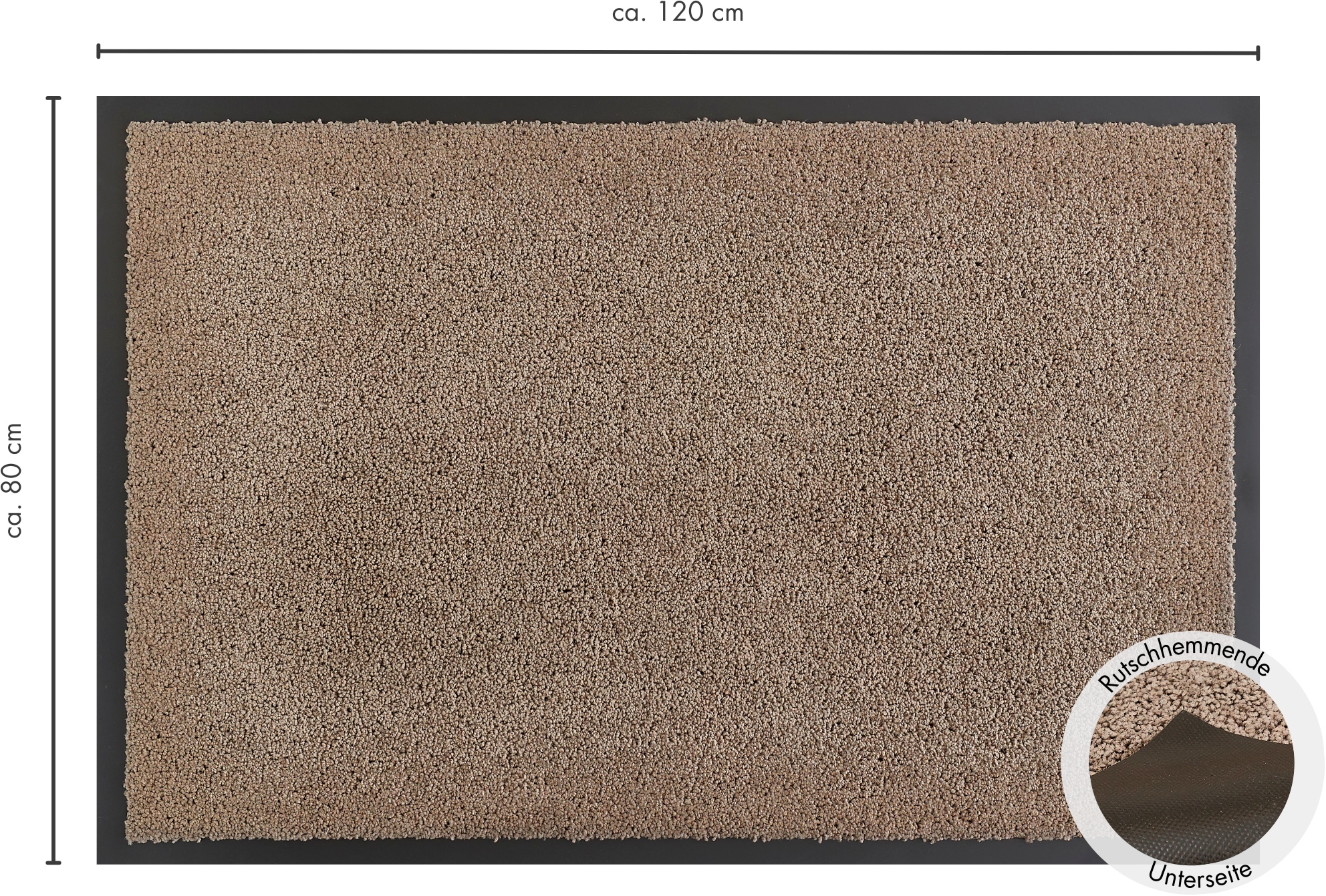 Andiamo Fussmatte »Verdi, Made in Netherlands«, rechteckig, 6 mm Höhe, Schmutzfangmatte, auch für überdachten Aussenbereich geeignet, waschbar