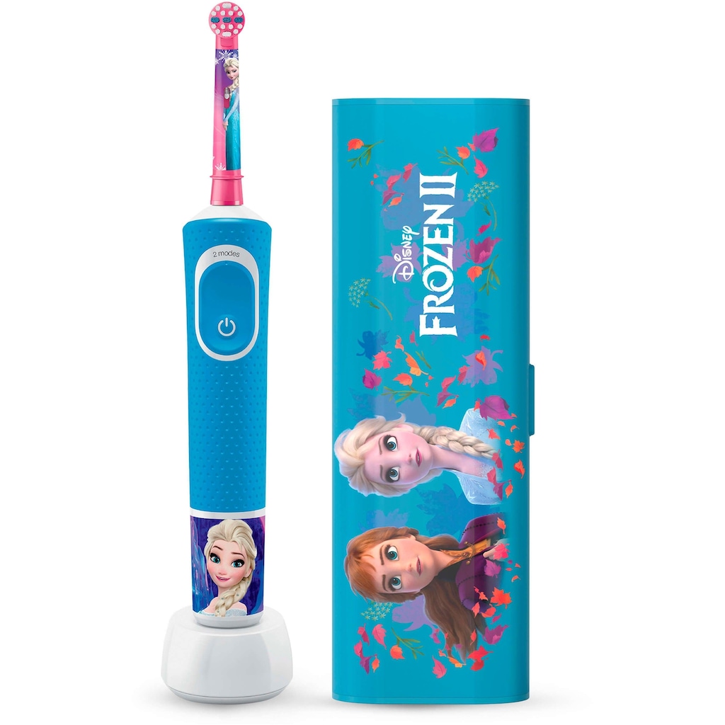 Oral B Elektrische Kinderzahnbürste »Kids Frozen Special Edition«, 1 St. Aufsteckbürsten