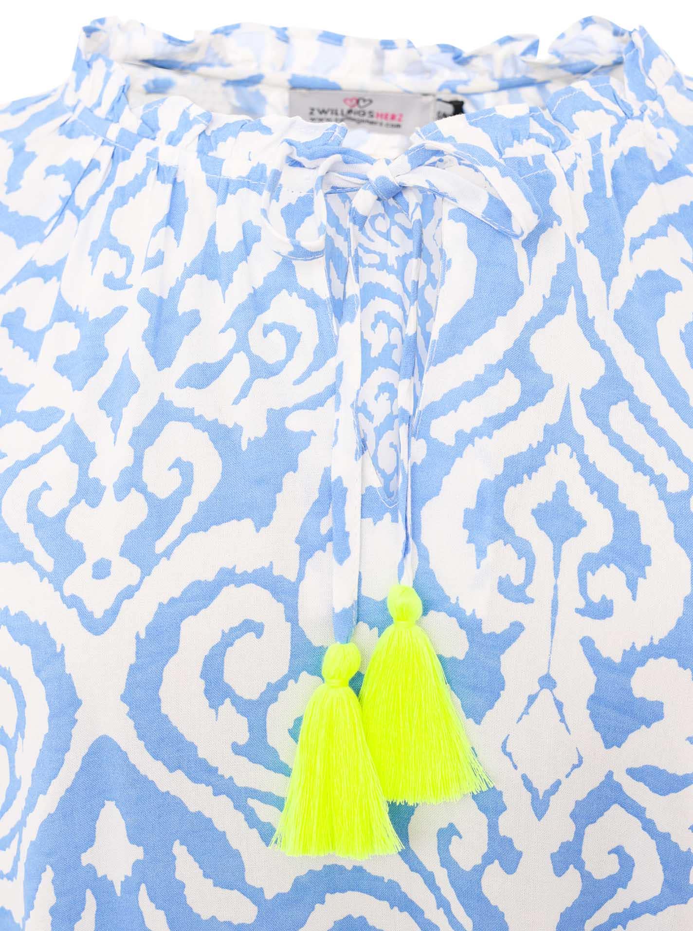 Zwillingsherz Schlupfbluse »"Ornamente"«, mit tollem Ornament Muster, Bindeband mit Tasseln