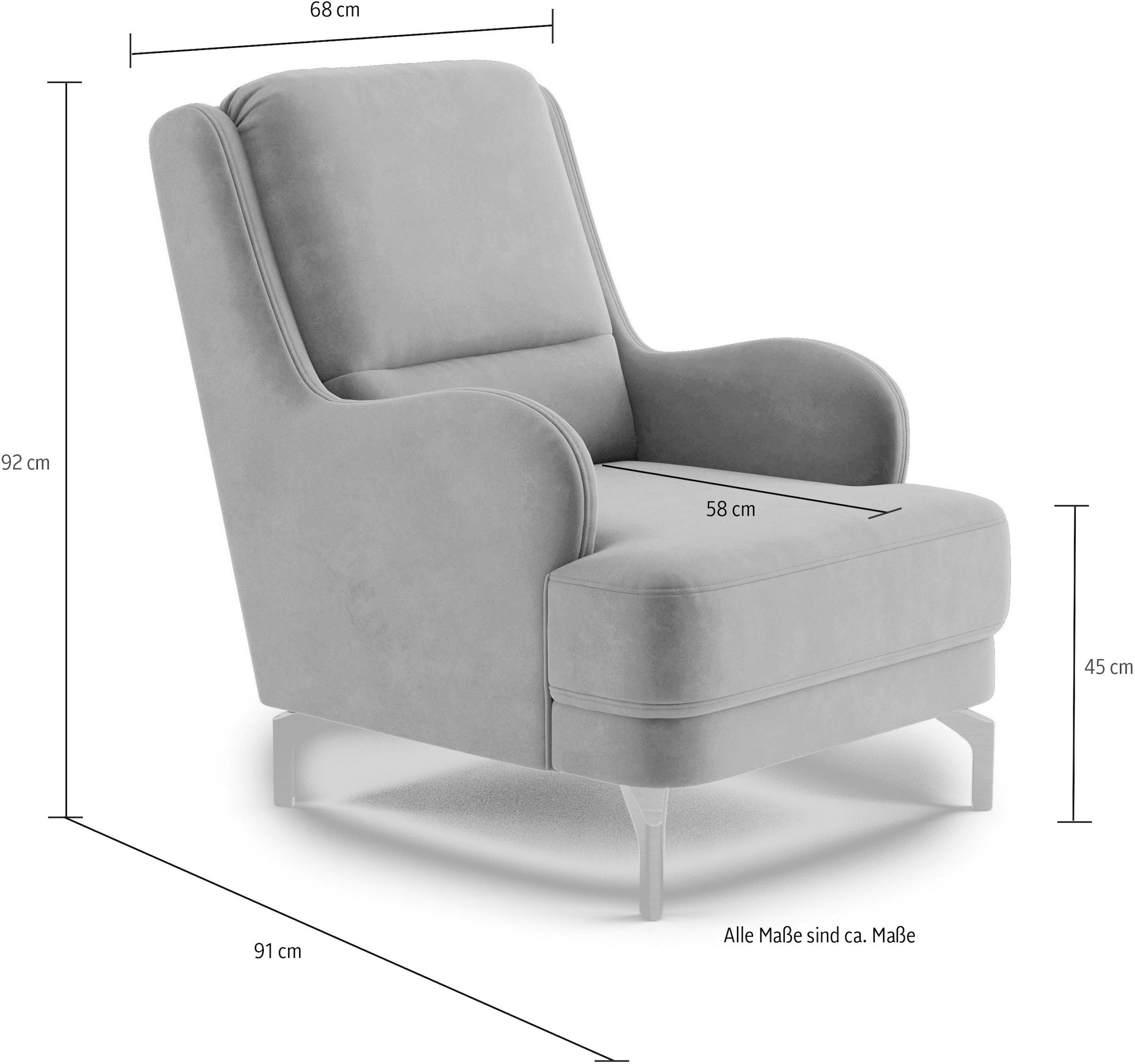 [Überraschender Preis!] sit&more Sessel »Orient 4 V«, | online bestellen 1 Metallfüsse inkl. Jelmoli-Versand goldfarbenfabene mit Strass-Stein, Zierkissen