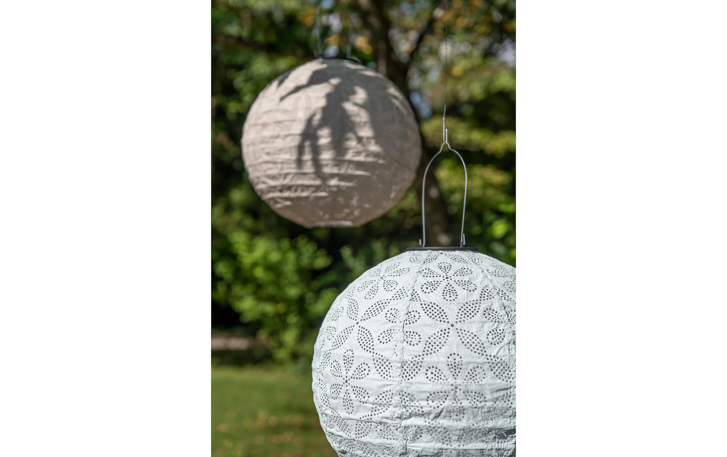 STT LED Gartenleuchte »Solar Lanterne round hellblau«, 1 flammig
