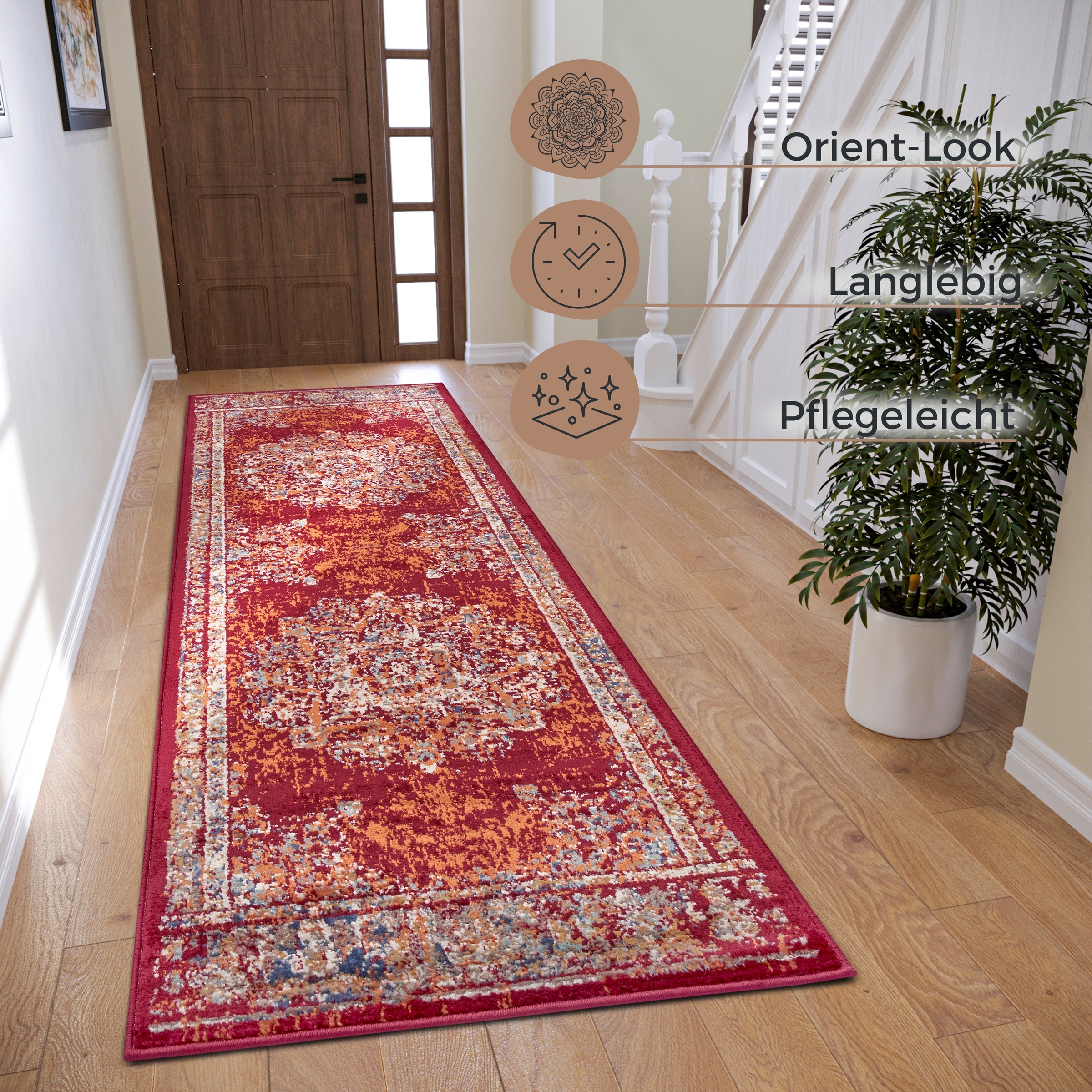 HANSE Home Teppich »Maderno«, rechteckig, 8 mm Höhe, Läufer, Orientalisch, Kurzflor, Wohnzimmer, Schlafzimmer, Esszimmer