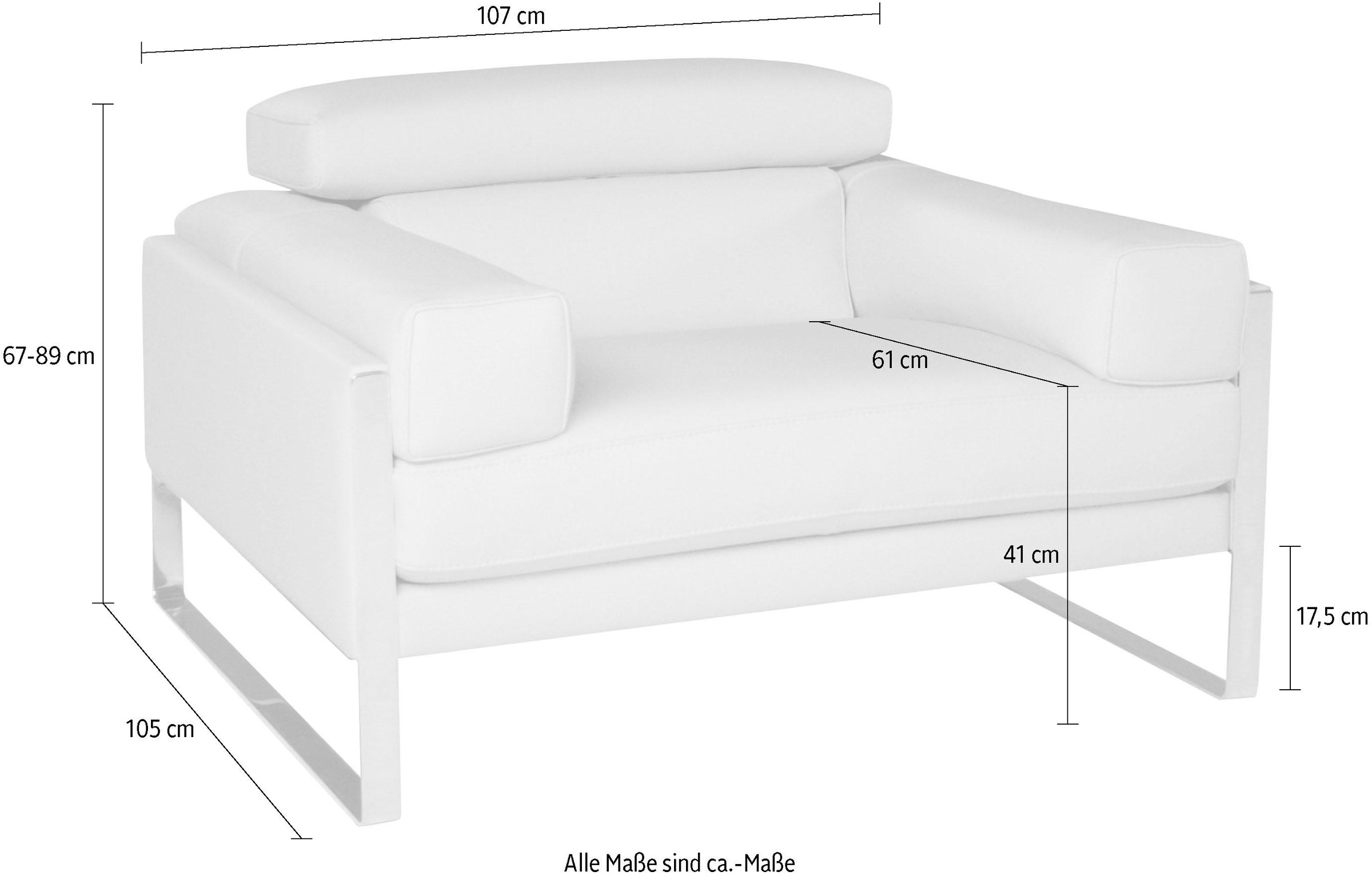 CALIA ITALIA Sessel "Romeo Loungesessel, bequem und elegant, Breite 107cm" extravaganter Designsessel