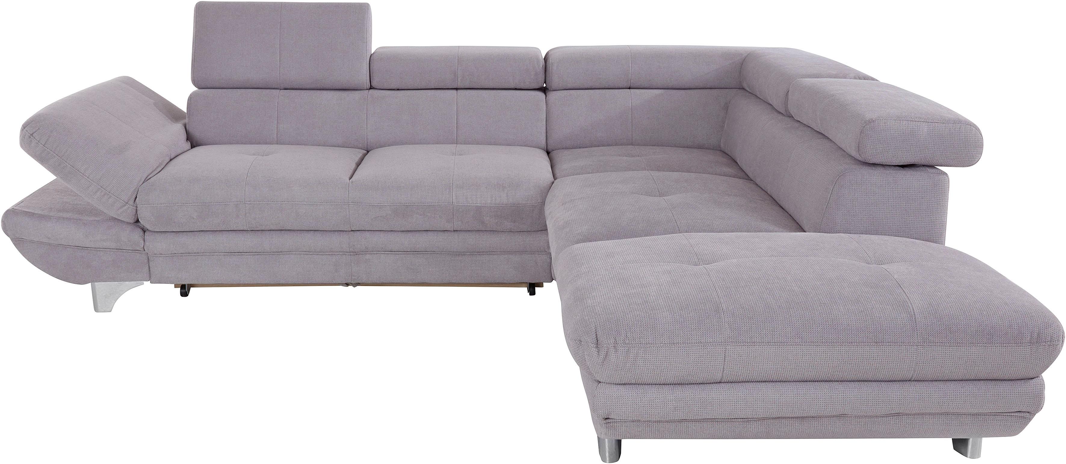 COTTA Ecksofa "Enterprise L-Form" mit Arm- & Kopfteilverstellung, wahlweise mit Bettfunktion