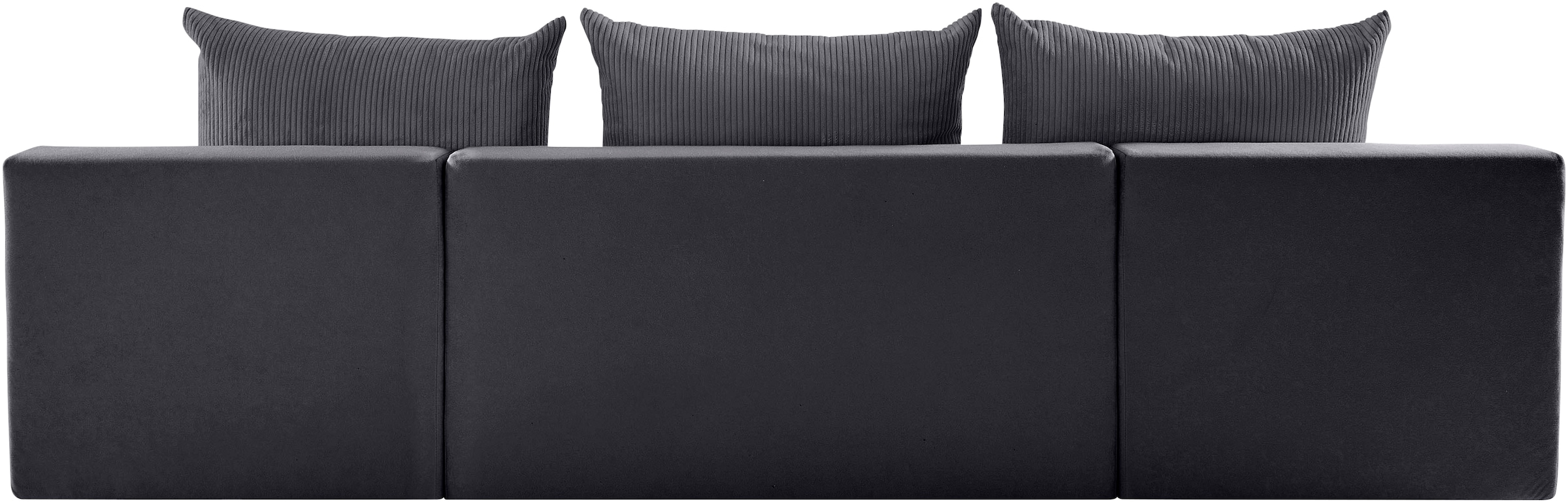 COLLECTION AB Wohnlandschaft »Josy, U-Form, Schlafsofa mit Bettkasten«, (Cord-/Mix), flexible Recamiere, Breite: 269cm, inklusive Rückenkissen, Cord/Mix