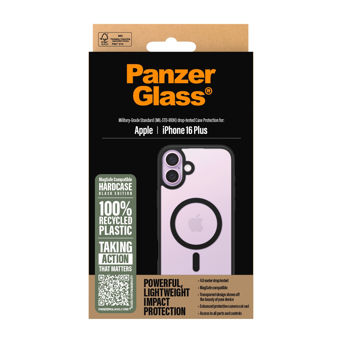 CARE by PanzerGlass Handyhülle »HardCase mit MagSafe für Apple iPhone 16 Plus«, Backcover, Schutzhülle, Handyschutzhülle, Case, Schutzcase, stossfest