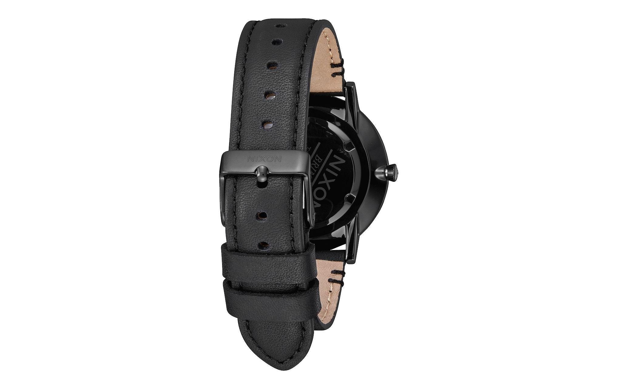 Nixon Chronograph »Porter Leather All Black Goldfarben 40 mm«